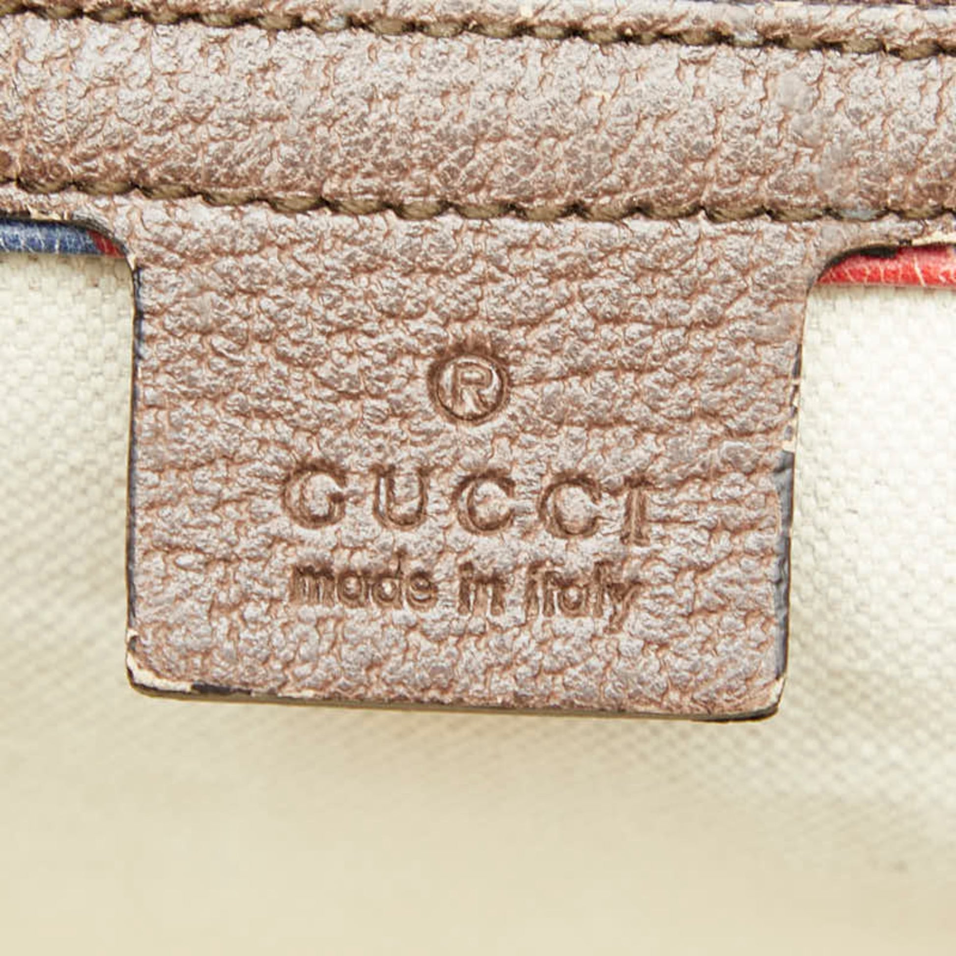 Gucci Beige Multi-Color Pvc Leather Shoulder Bag Tote Bag