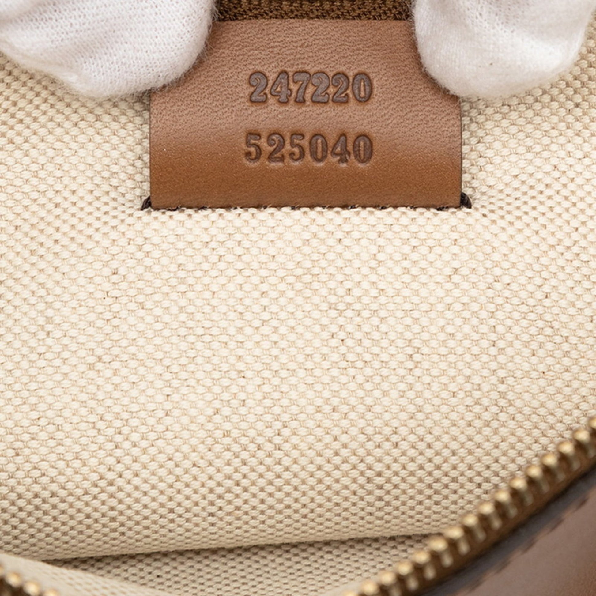 Gucci Gg Canvas Beige Brown Gg Canvas Leather Tote Bag
