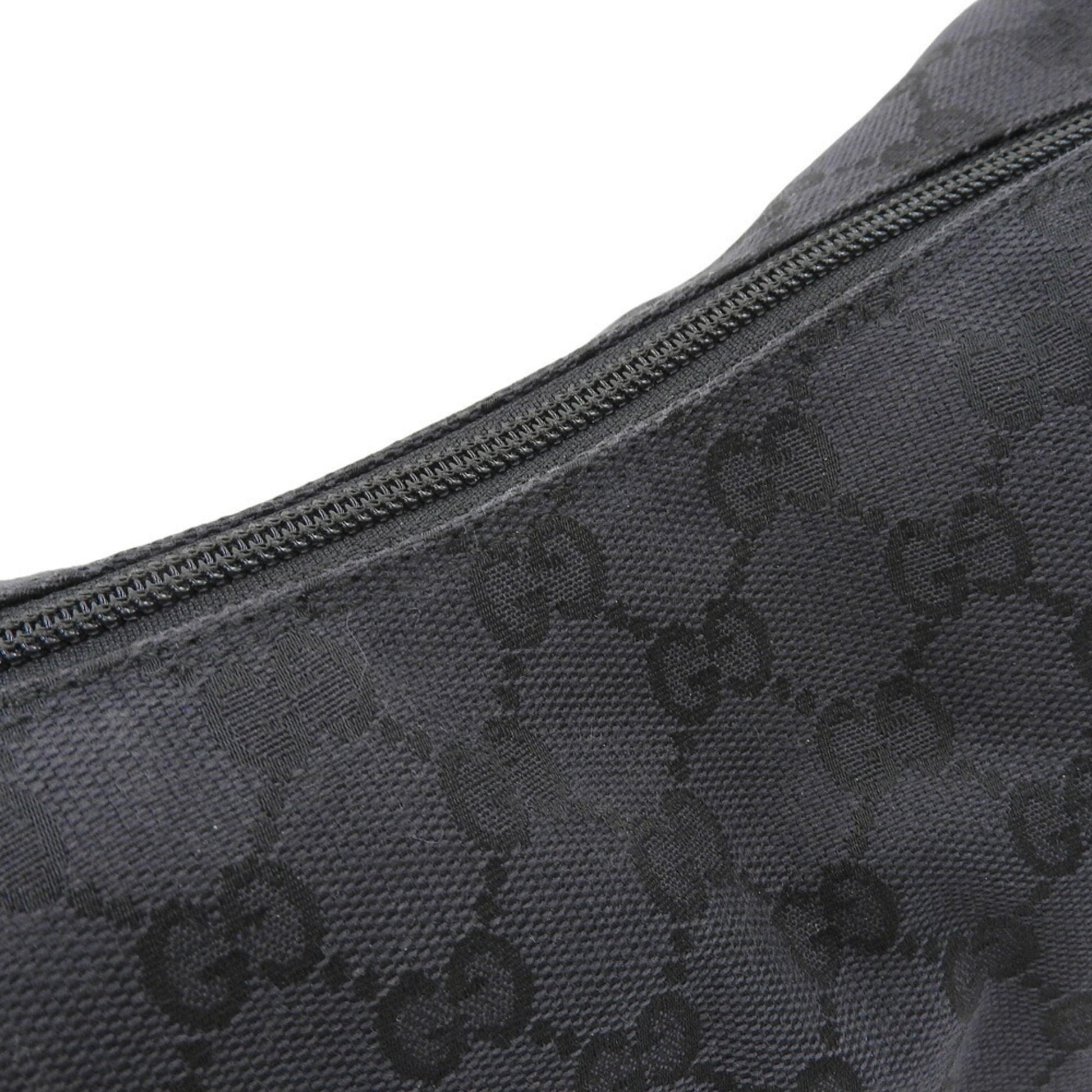 Gucci Black Gg Canvas Shoulder Bag
