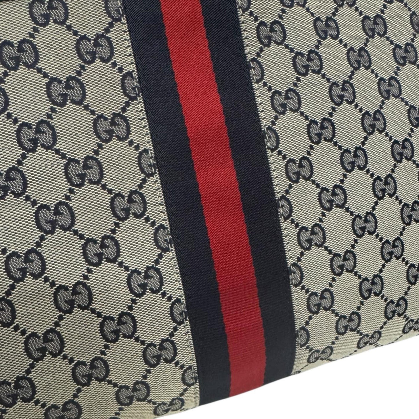 Gucci Gg Canvas Beige Navy Gg Canvas Shoulder Bag