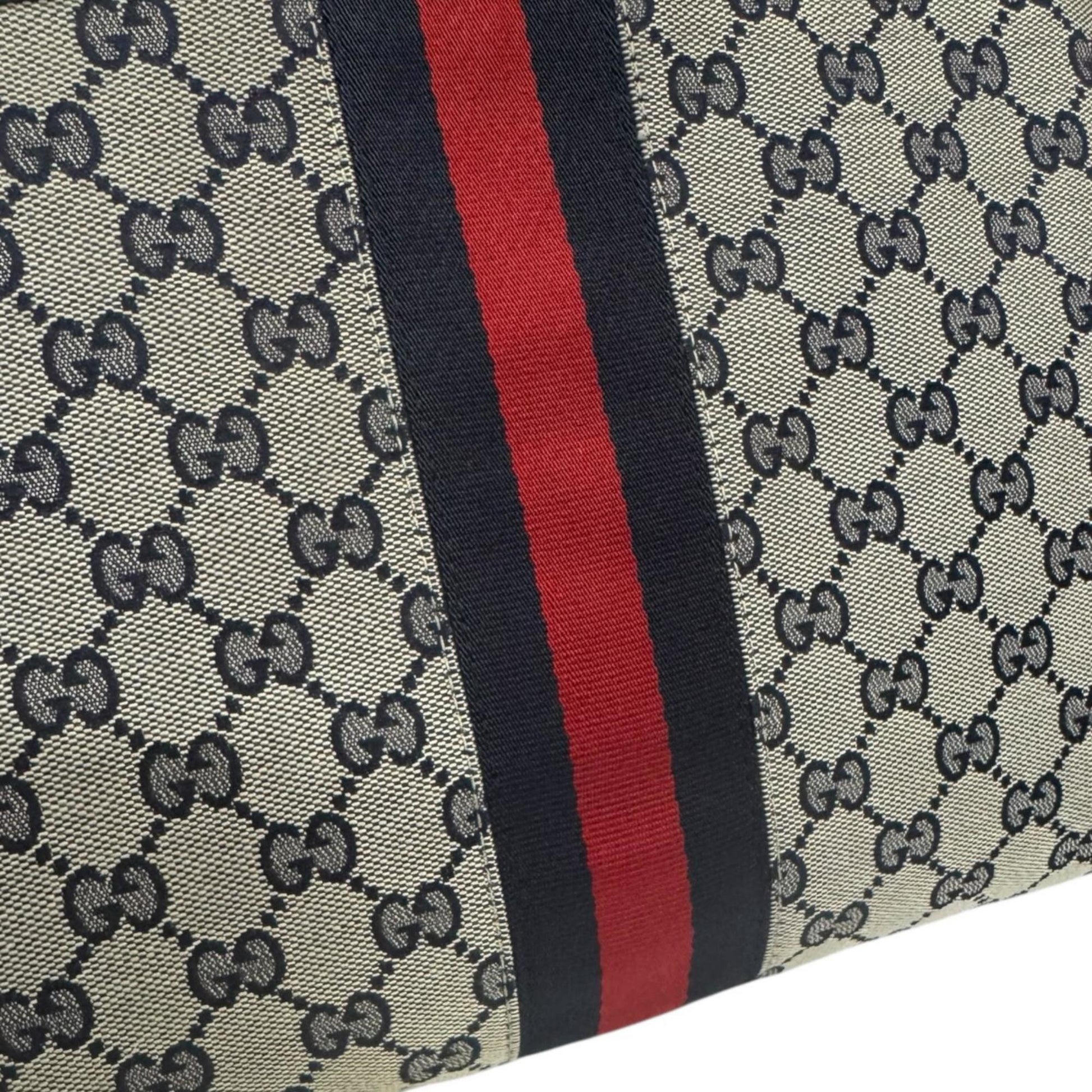 Gucci Gg Canvas Beige Navy Gg Canvas Shoulder Bag
