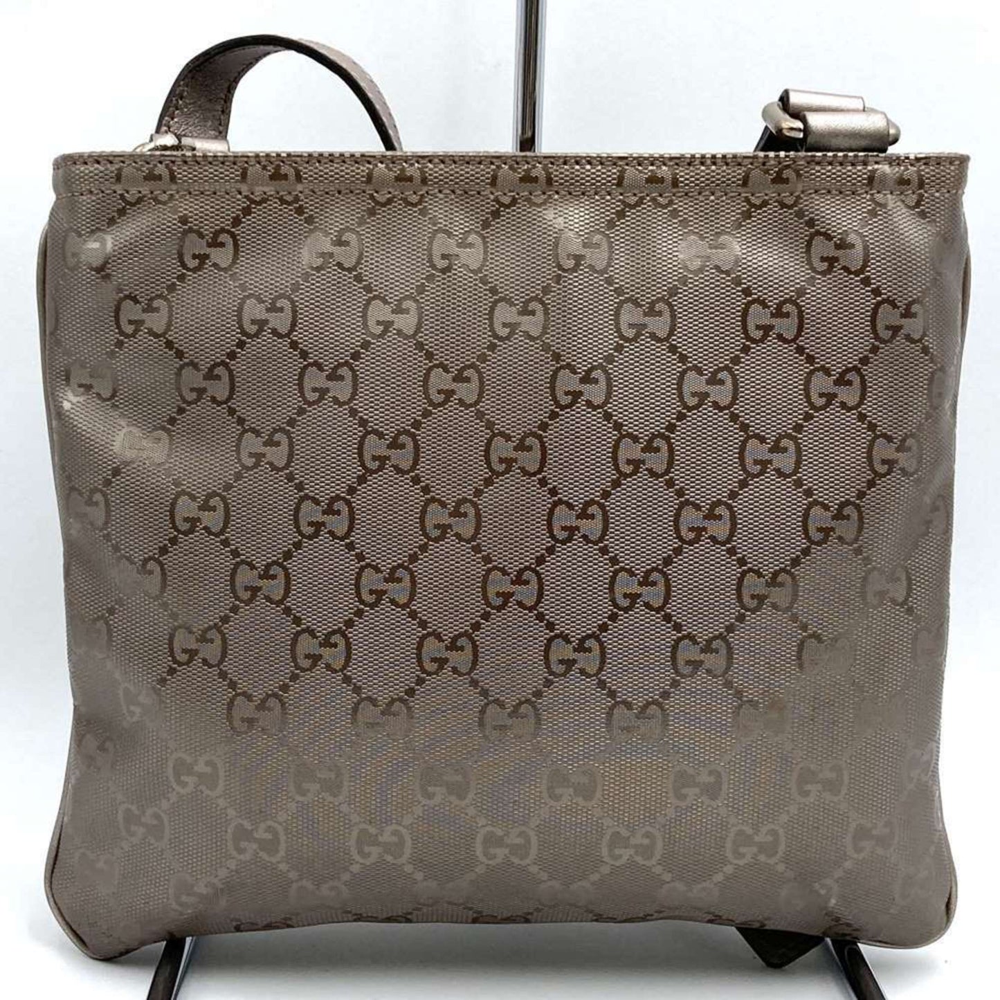 Gucci Gg Imprimé Metallic Pink Gg Imprimé Shoulder Bag Sling Bag