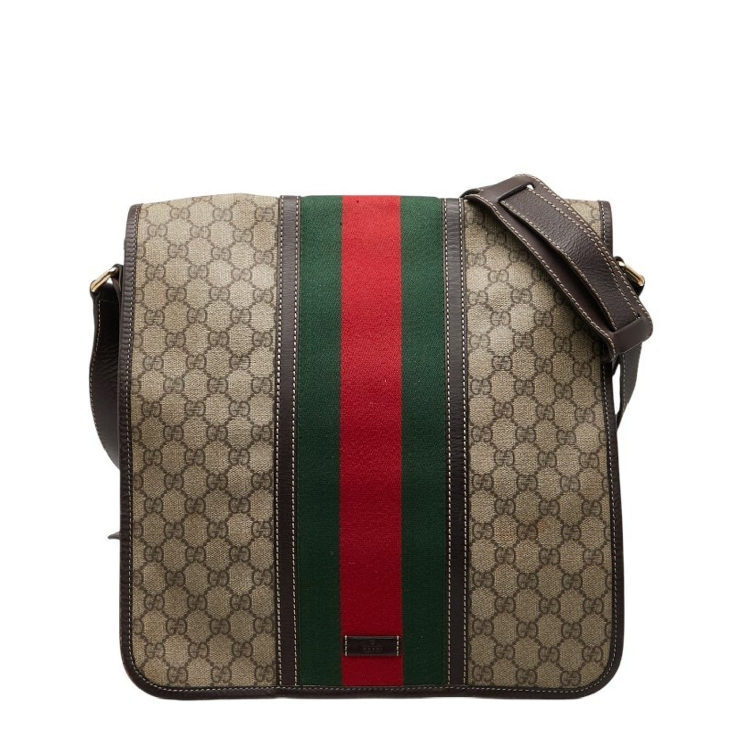 Gucci Beige Multi-Color Pvc Leather Shoulder Bag