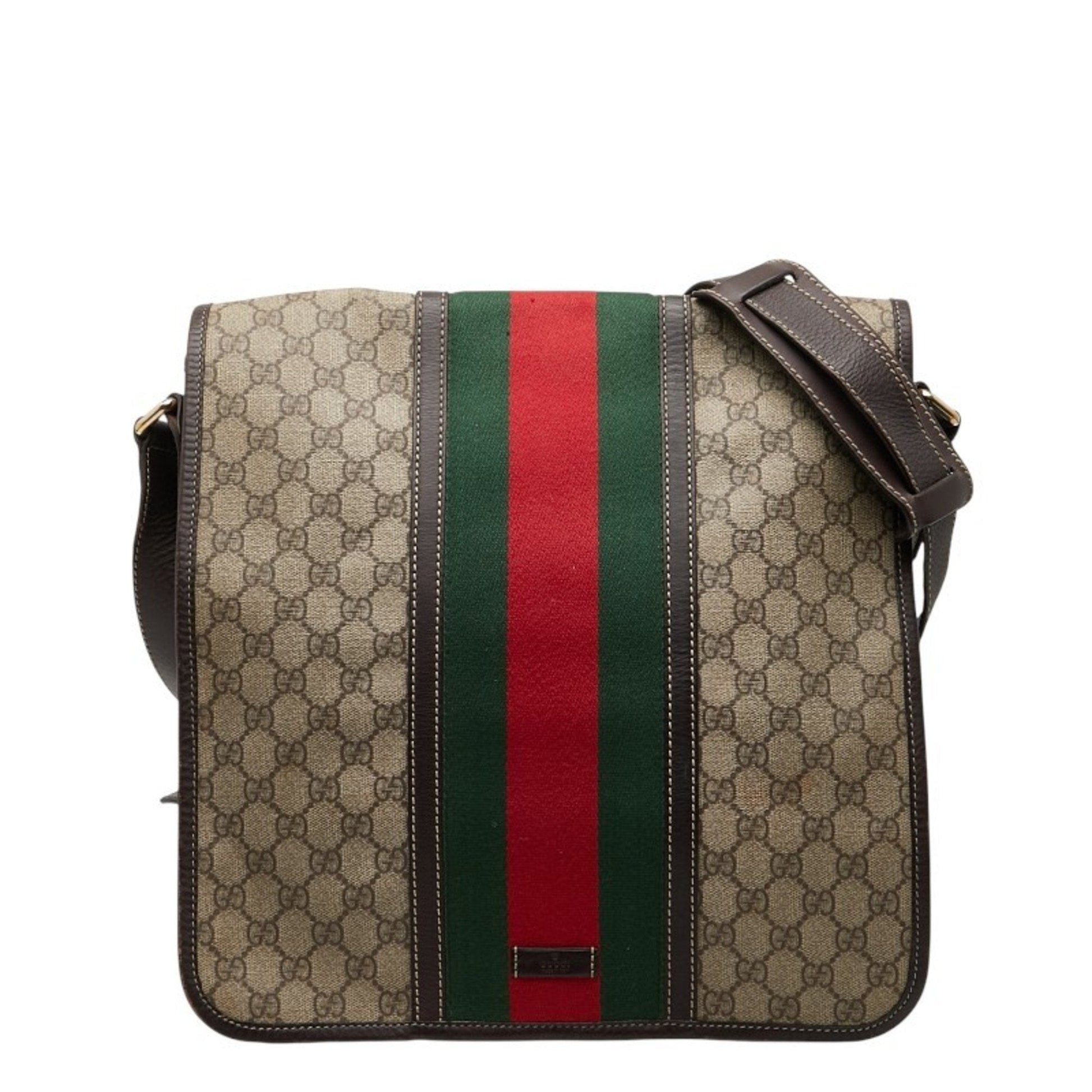 Gucci Beige Multi-Color Pvc Leather Shoulder Bag