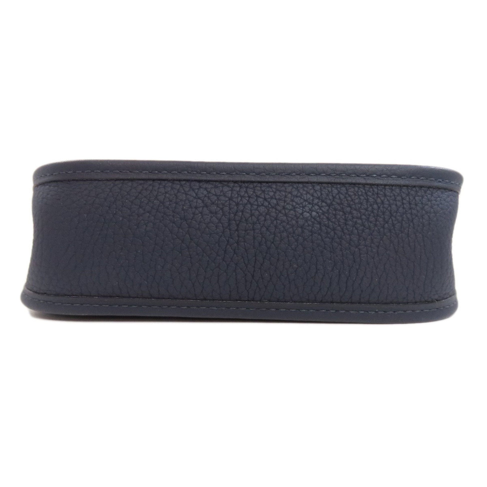 Hermes Taurillon Clemence Shoulder Bag Leather Navy Shoulder Bag 2