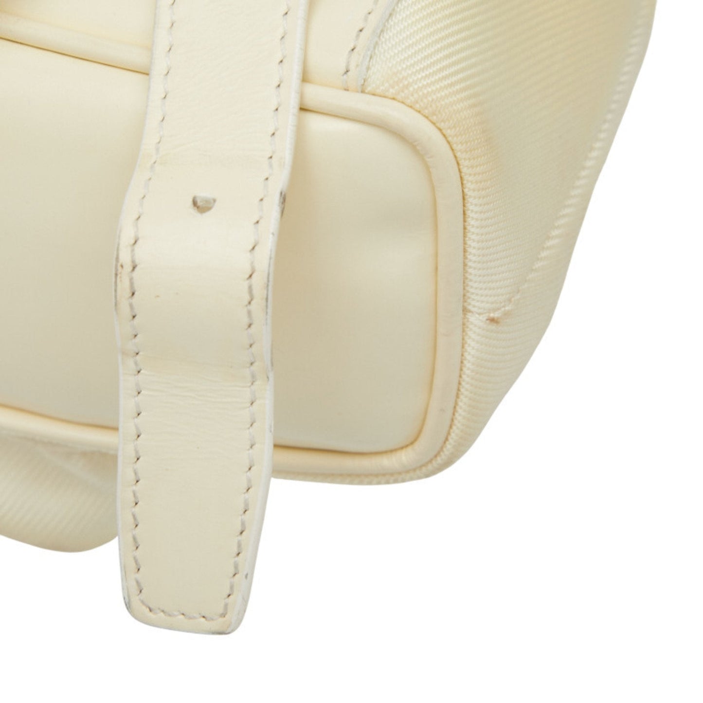Gucci White Nylon Leather Backpack