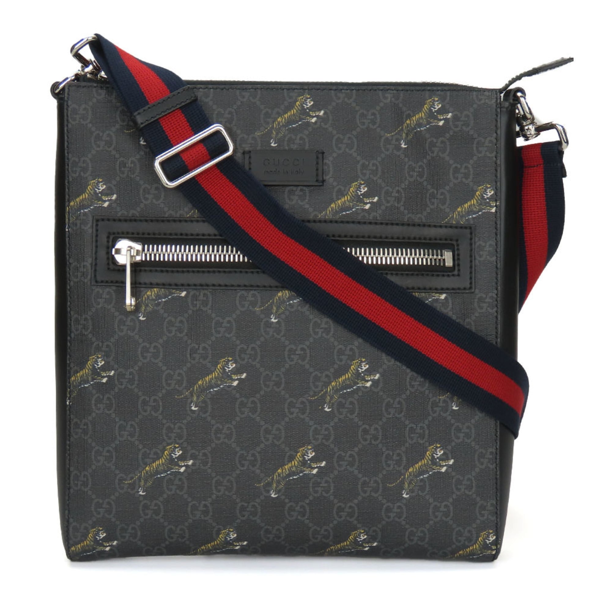 Gucci Black Gray Gg Supreme Shoulder Bag