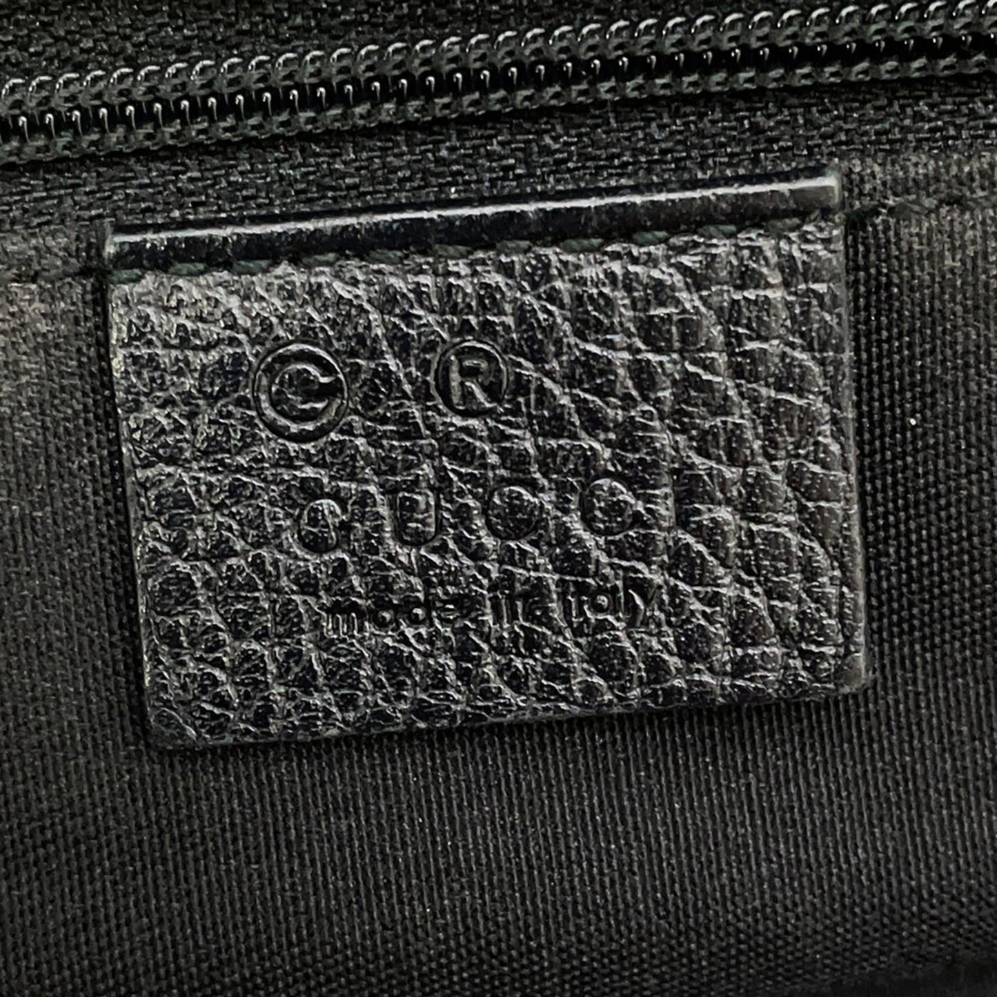 Gucci Sherry Line Black Nylon Leather Handbag