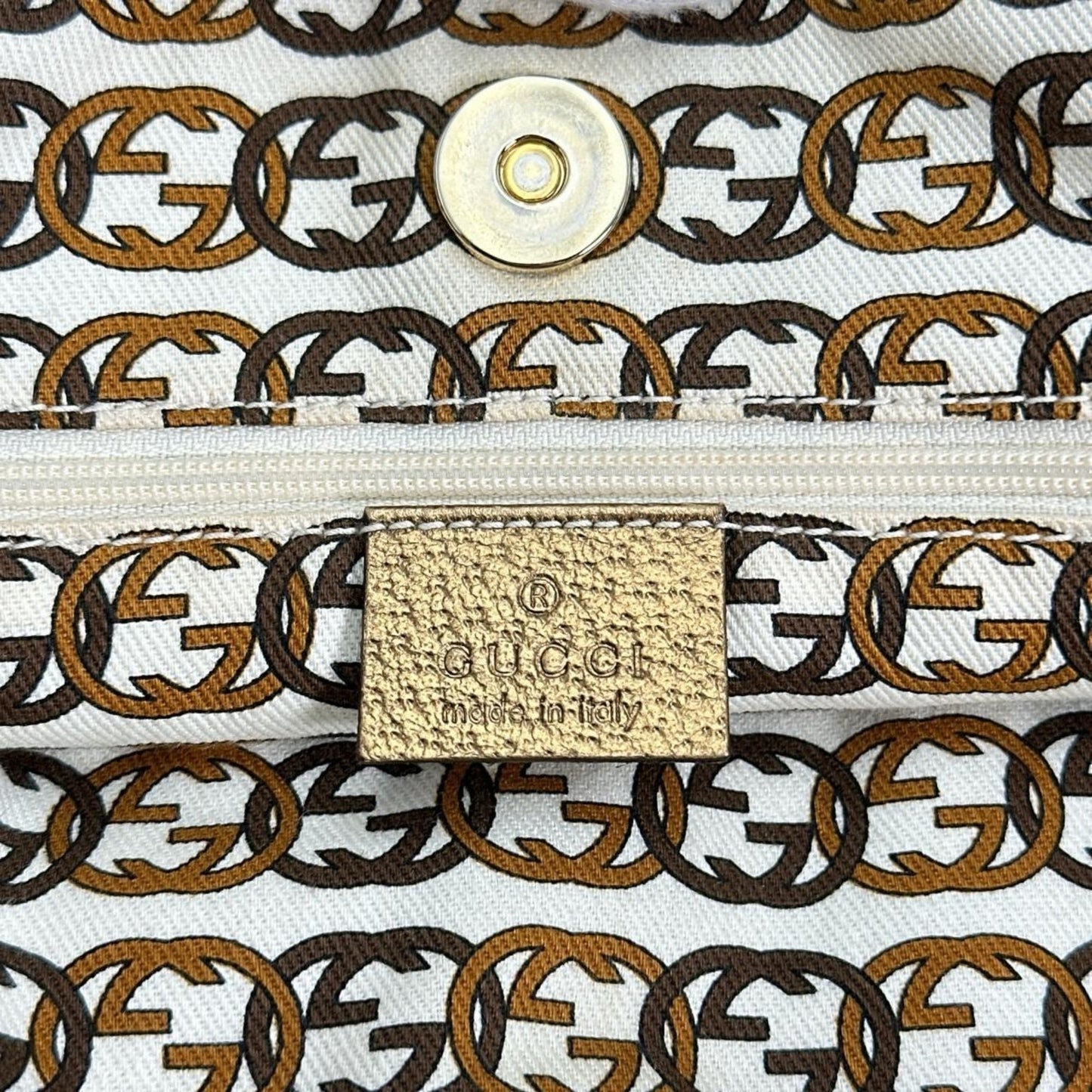 Gucci Beige Gg Canvas Handbag Tote Bag