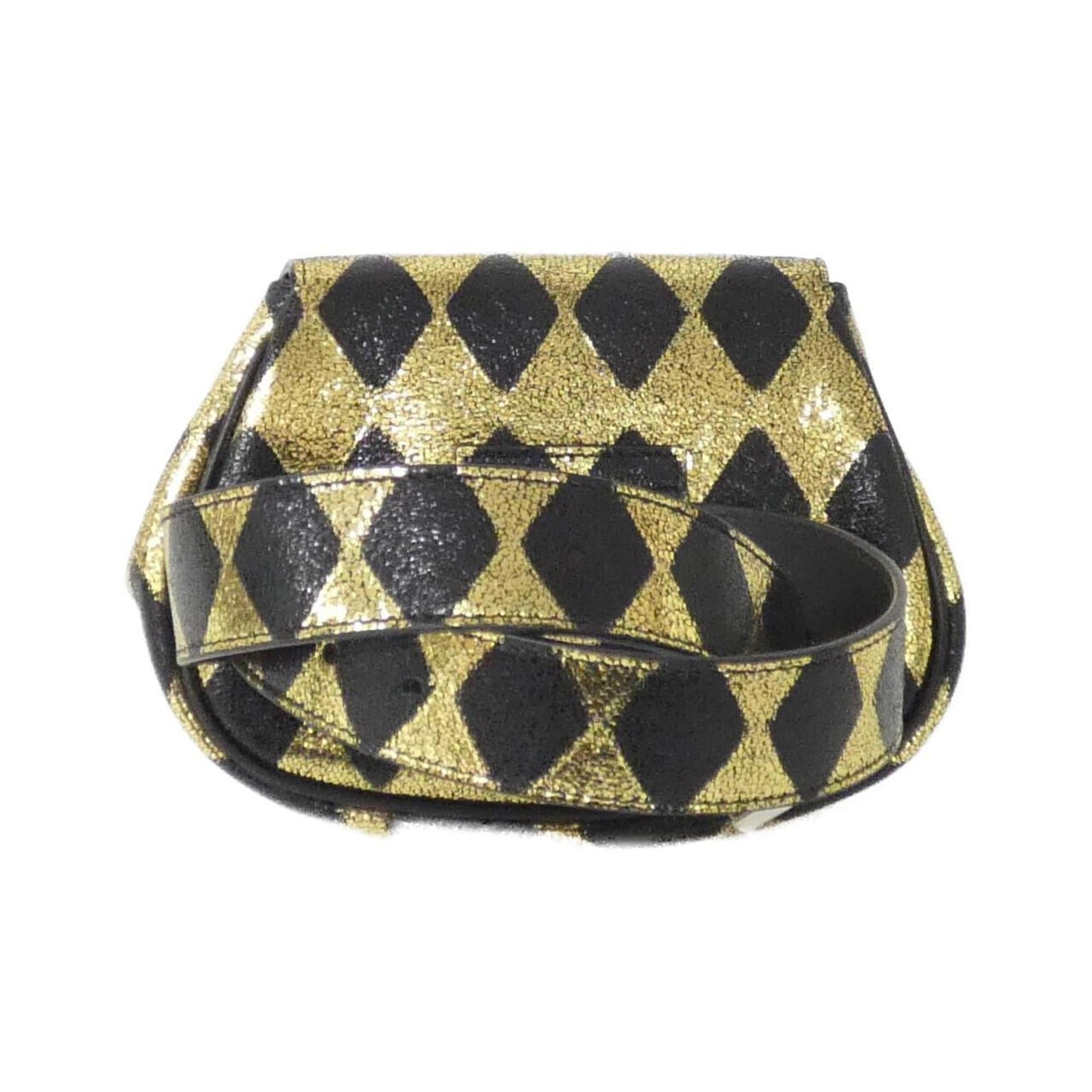 Gucci Black Gold Leather Fanny Pack