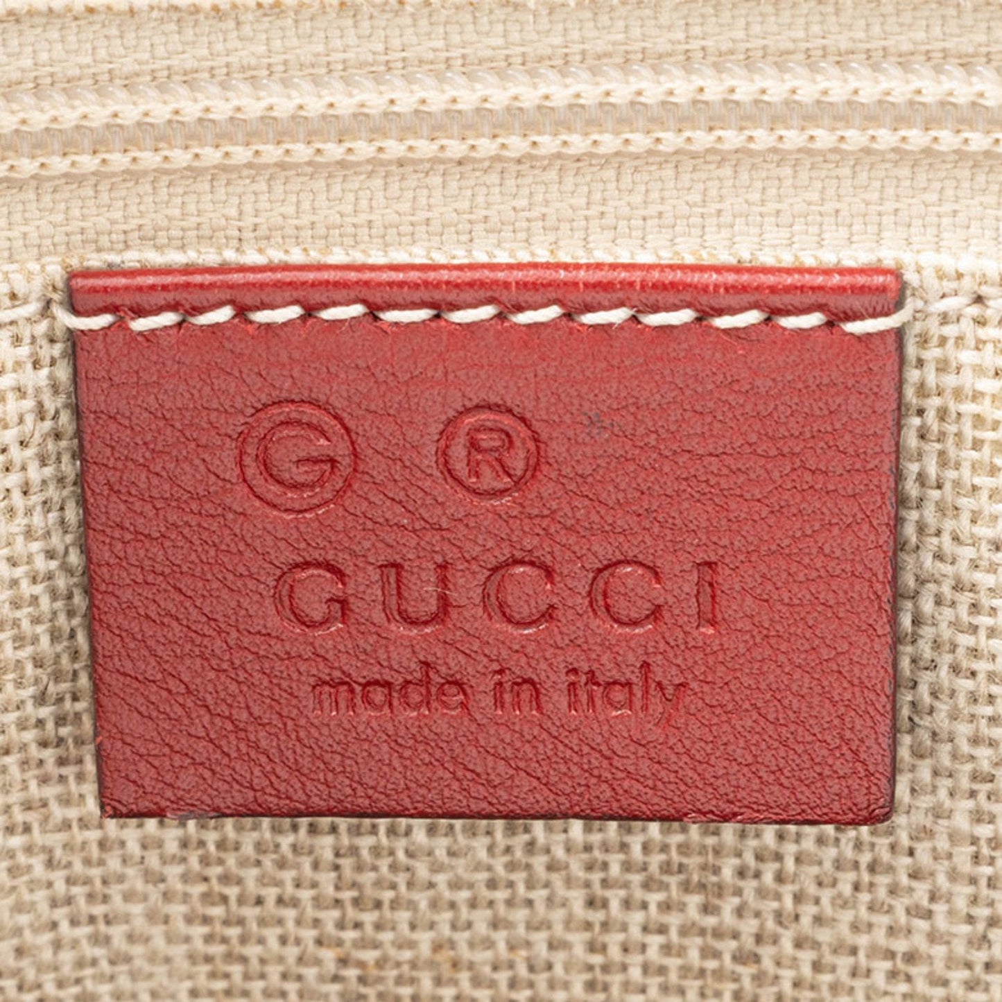 Gucci Microguccissima Red Color Leather Shoulder Bag
