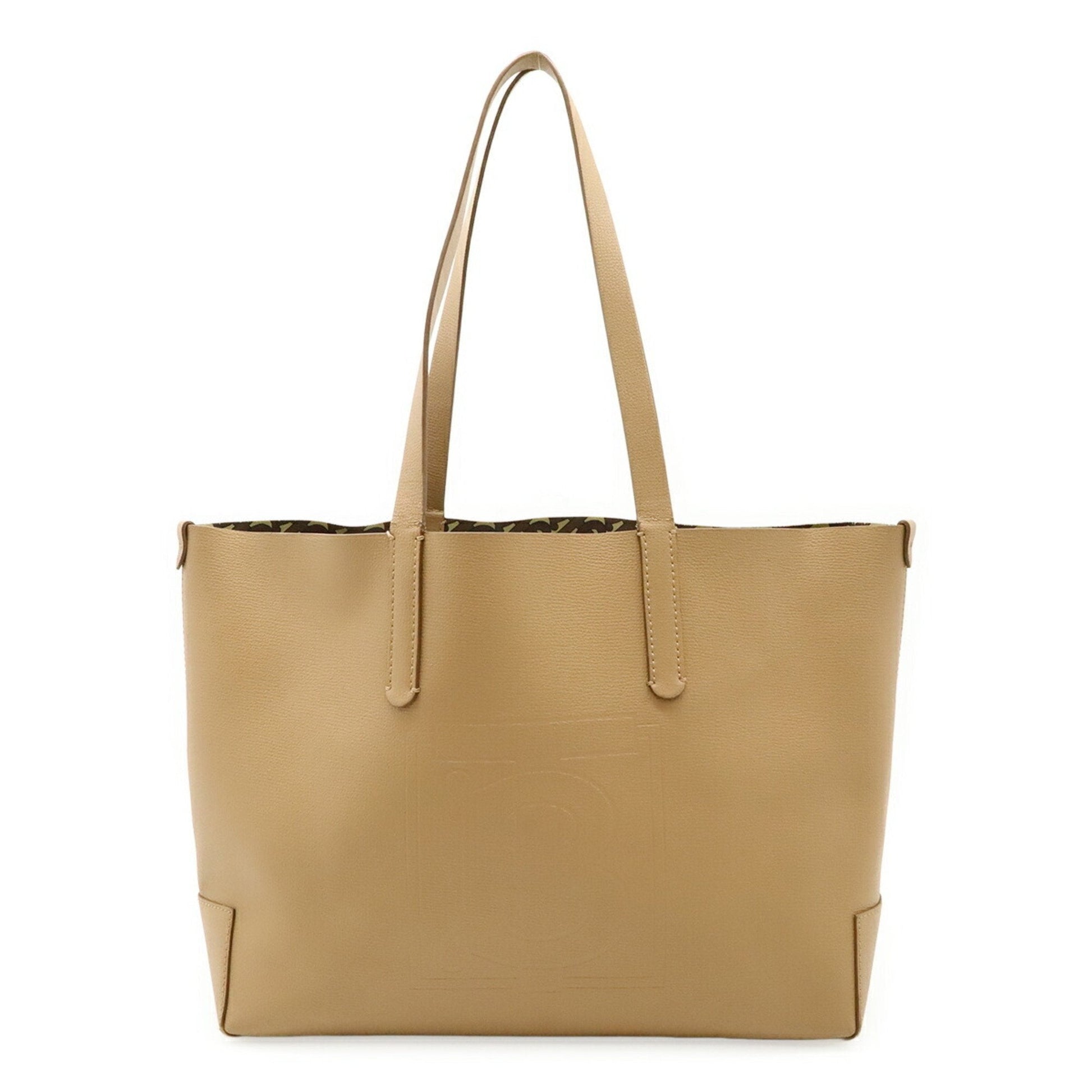 Burberry Shoulder Bag Tote Bag Leather Beige