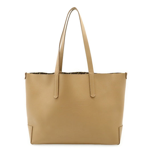 Burberry Shoulder Bag Tote Bag Leather Beige