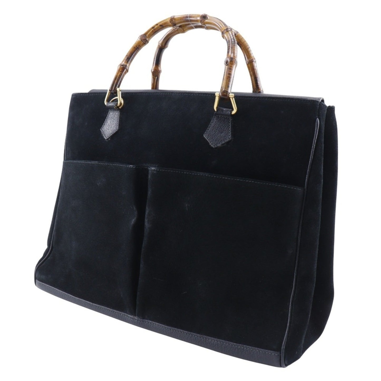 Gucci Black Suede Tote Bag