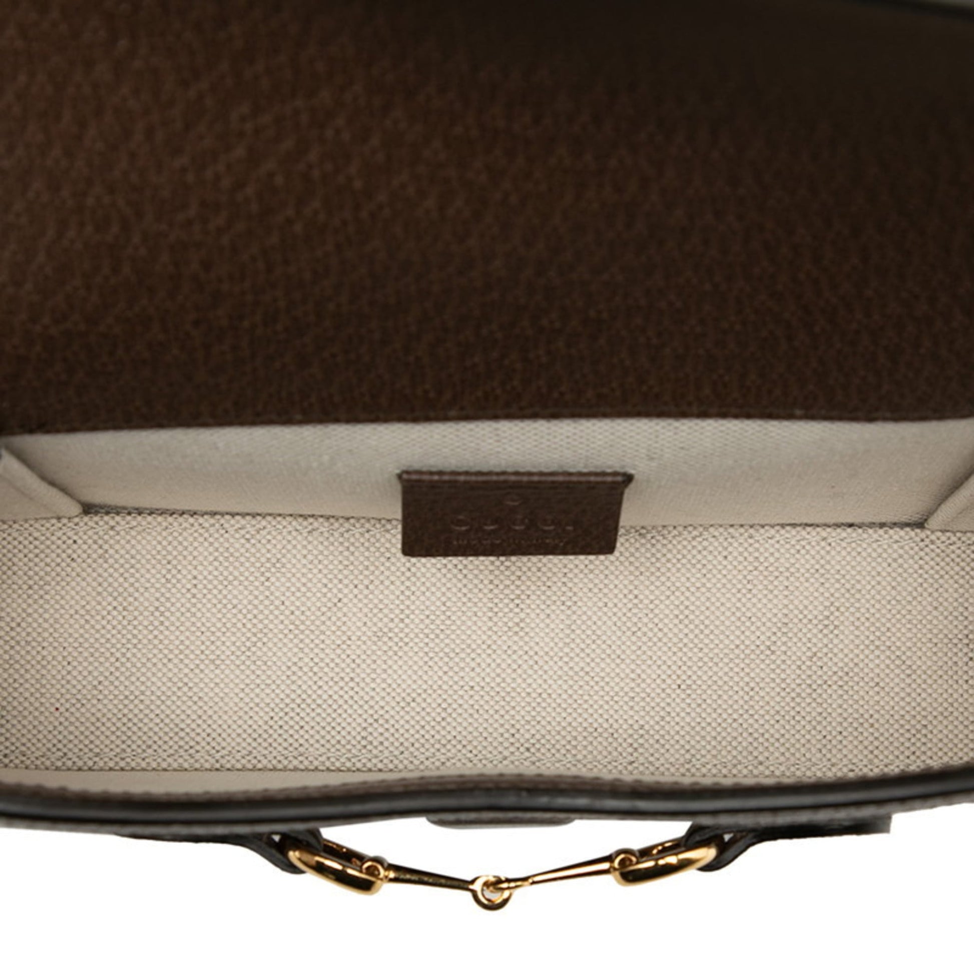 Gucci Brown Canvas Leather Shoulder Bag
