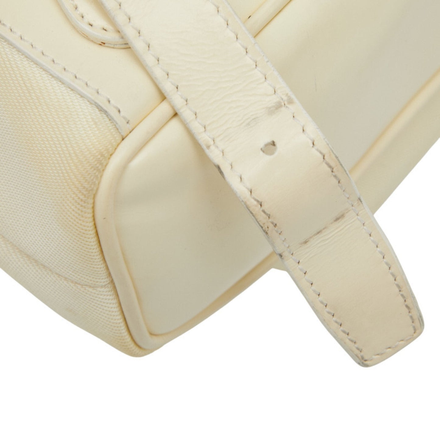 Gucci White Nylon Leather Backpack
