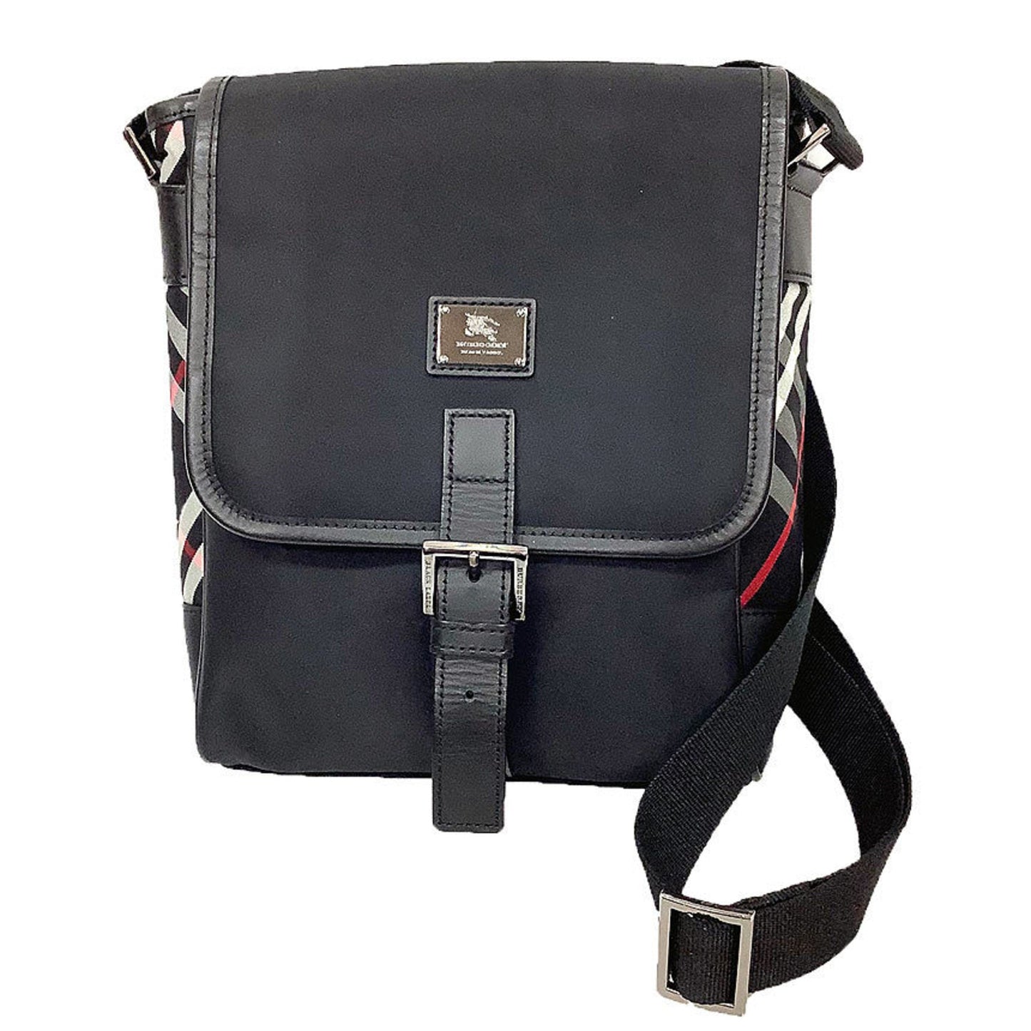 Burberry Shoulder Bag Leather Nylon Black Shoulder Bag 8