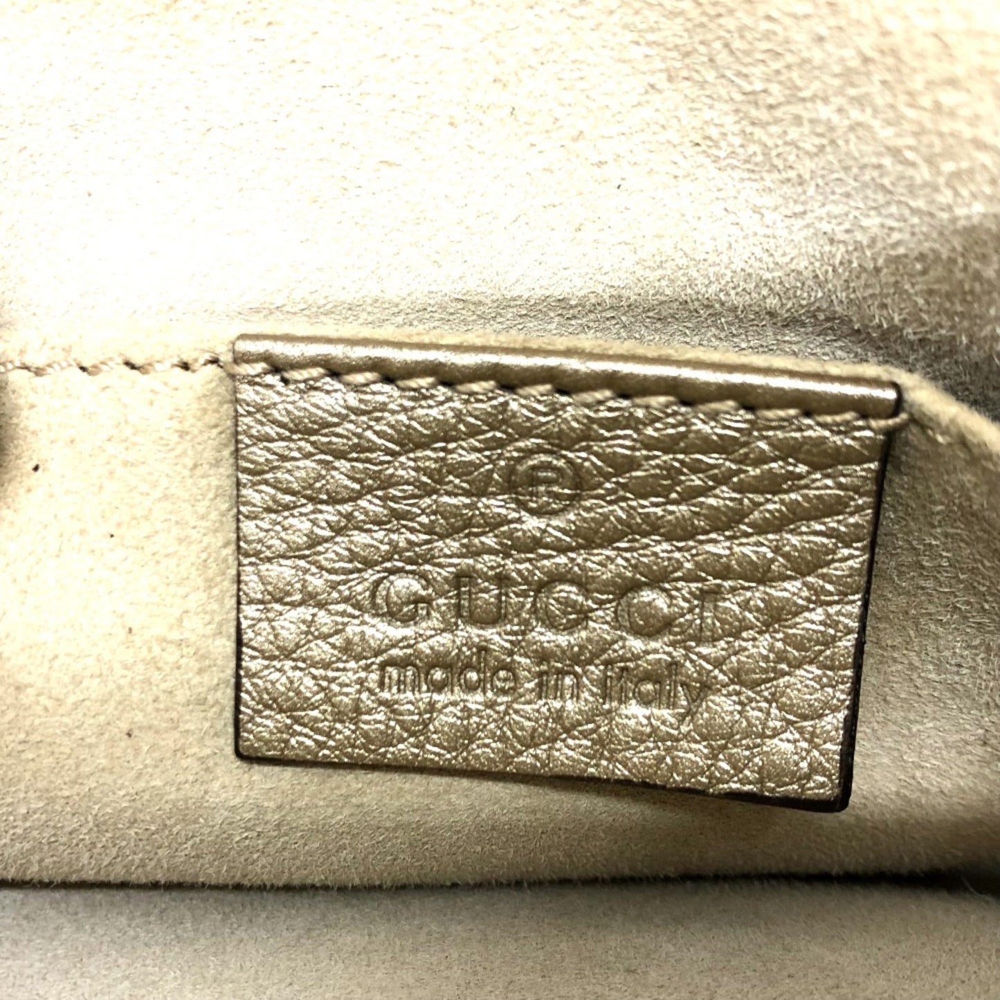 Gucci Gold Leather Handbag