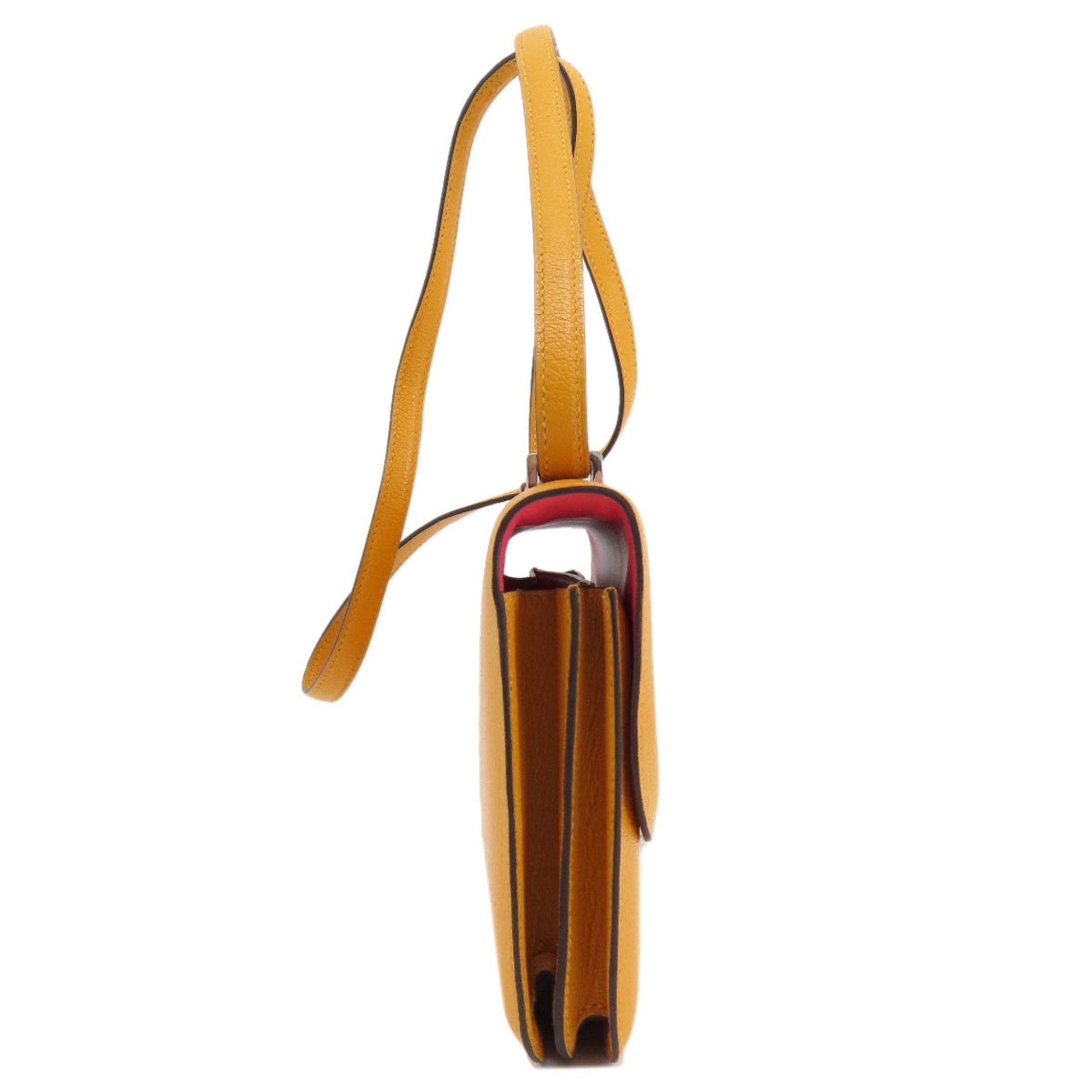 Hermes Moutarde Chevre Shoulder Bag Leather