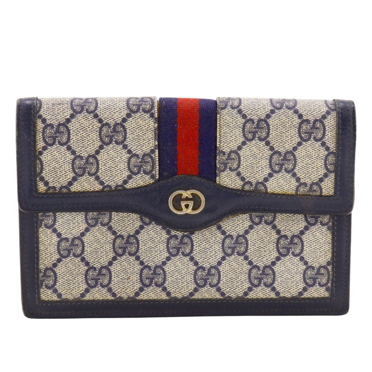 Gucci Navy Gg Supreme Pouch