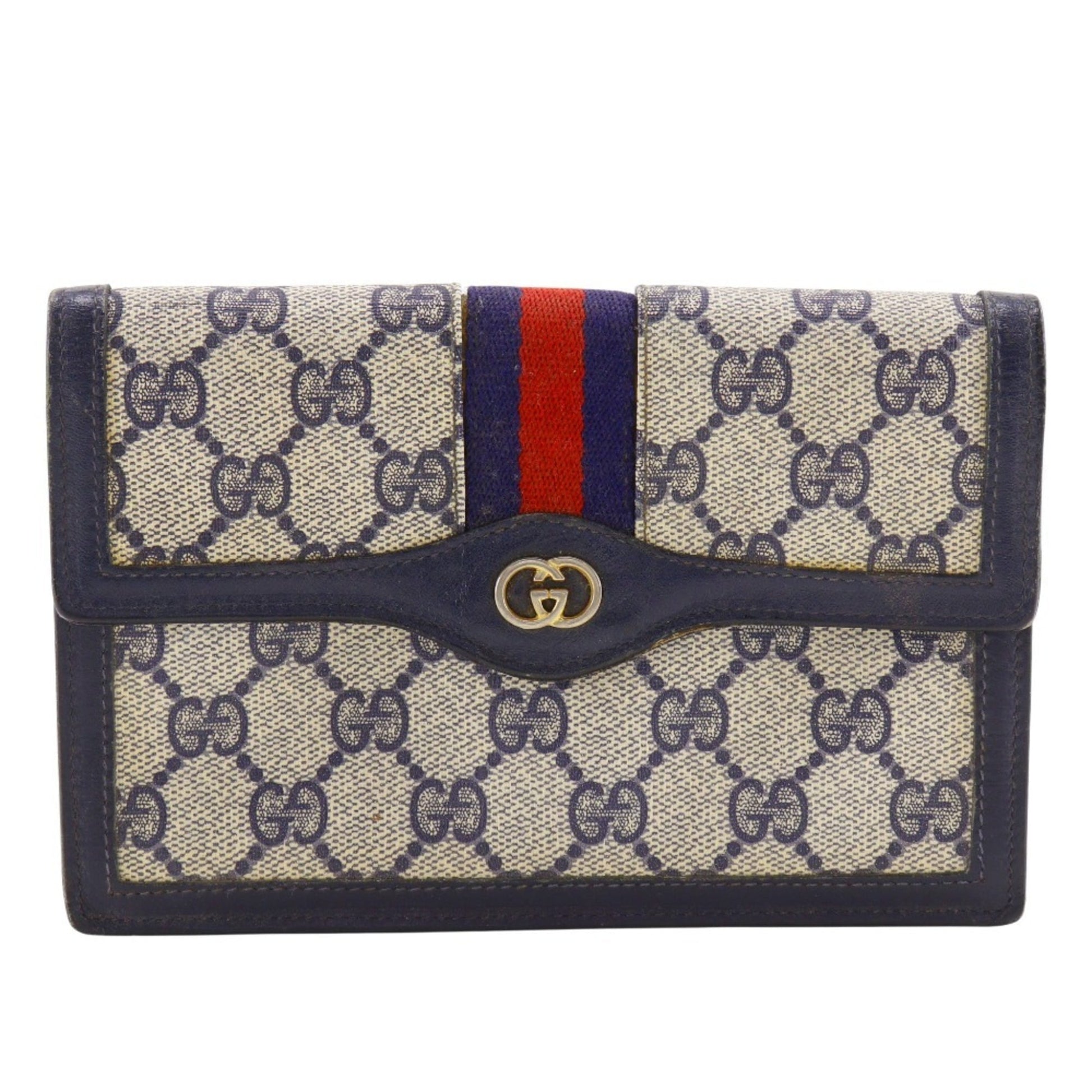 Gucci Navy Gg Supreme Pouch