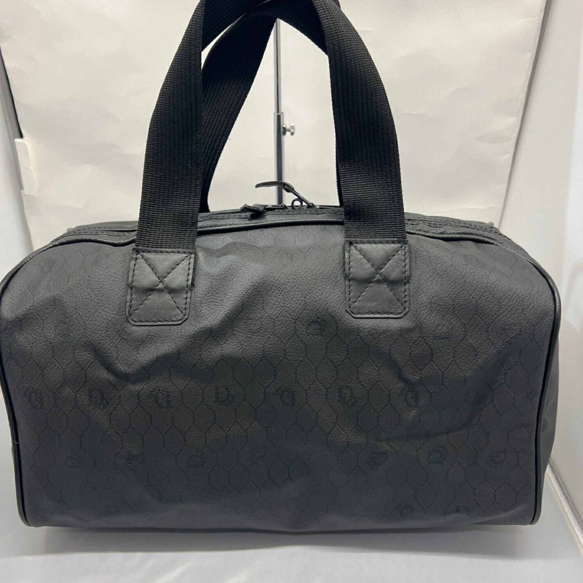 Dior Handbag Christian Pvc Boston Bag Black