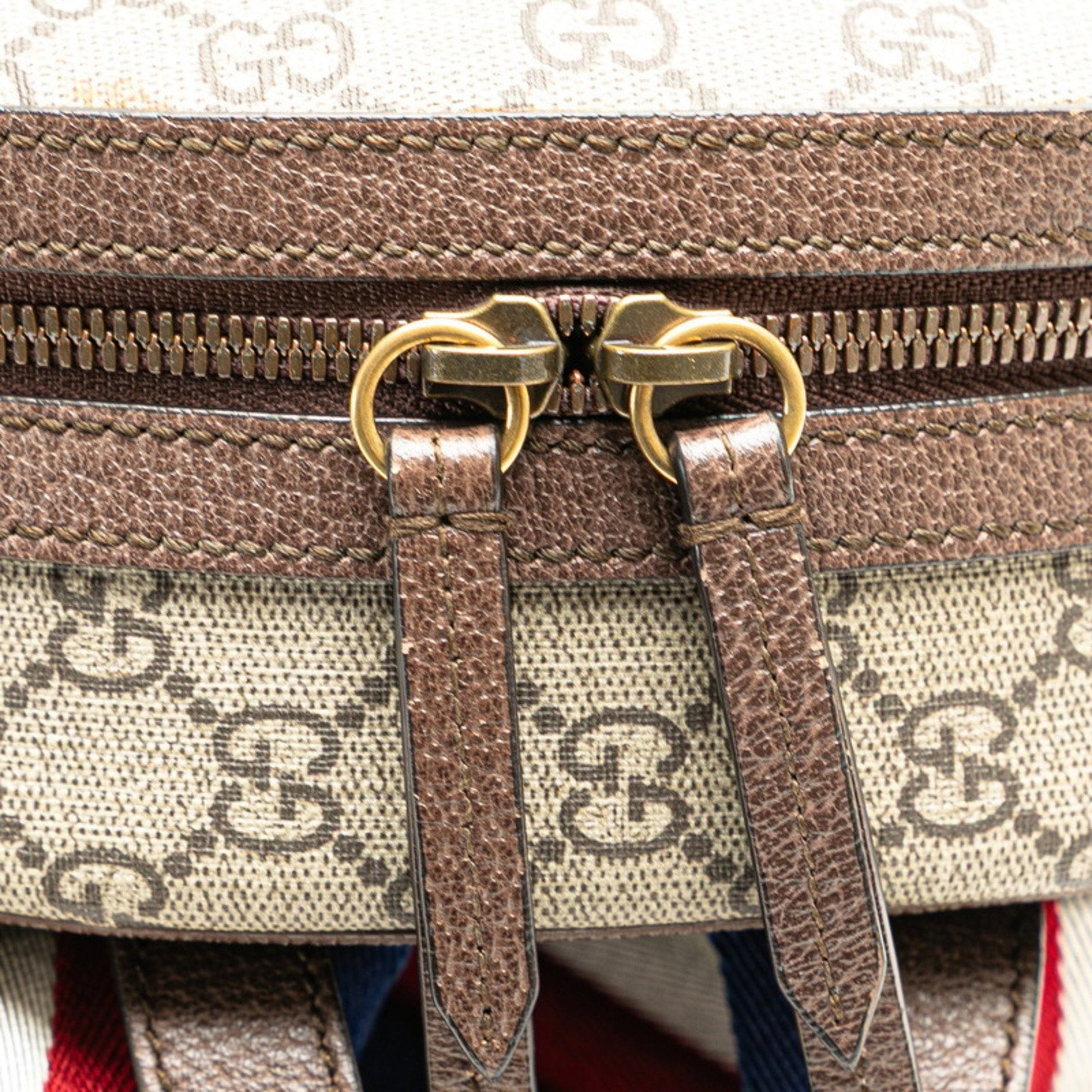 Gucci Beige Brown Multi-Color Pvc Leather Backpack