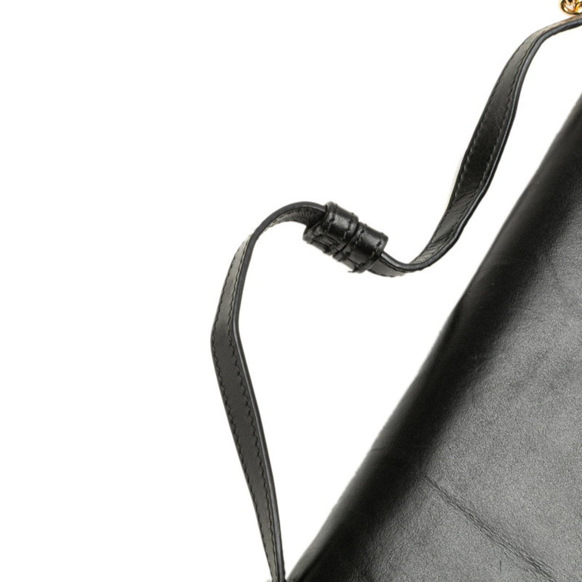 Gucci Black Leather Handbag Shoulder Bag