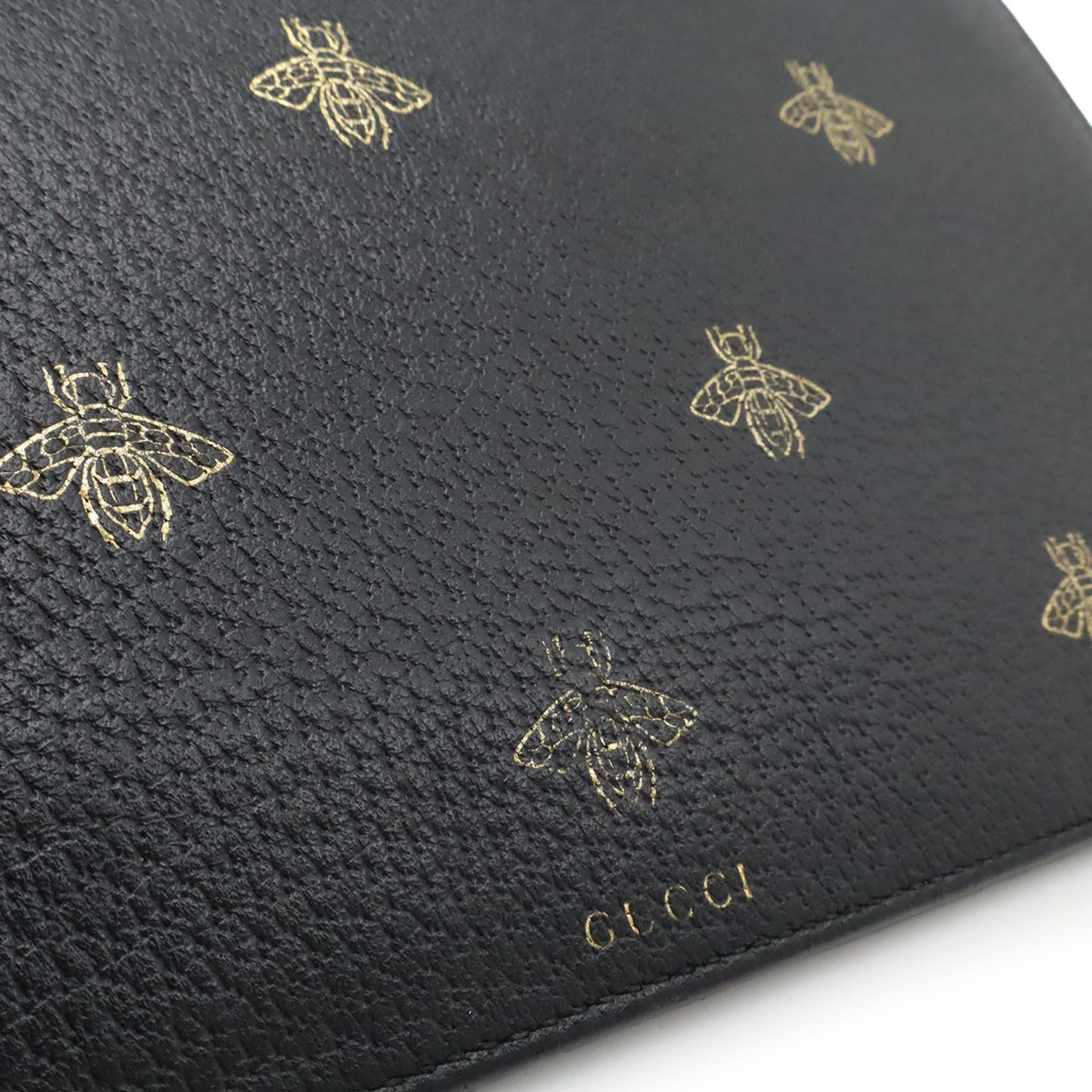 Gucci Black Leather Clutch Bag Pouch