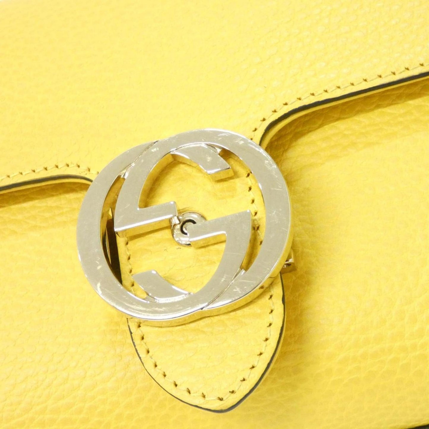 Gucci Yellow Leather Shoulder Bag