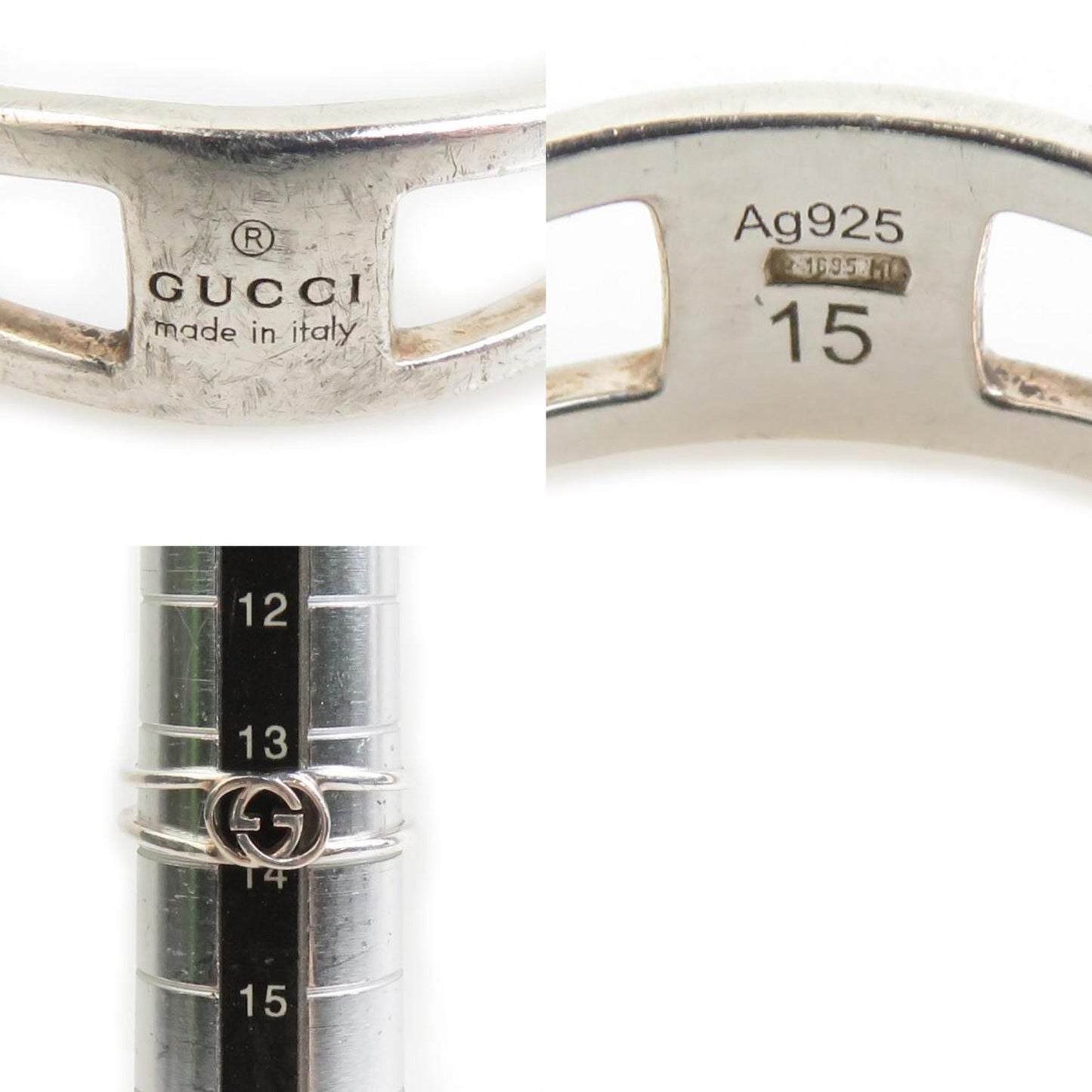 Gucci Silver Silver 925 Band Ring
