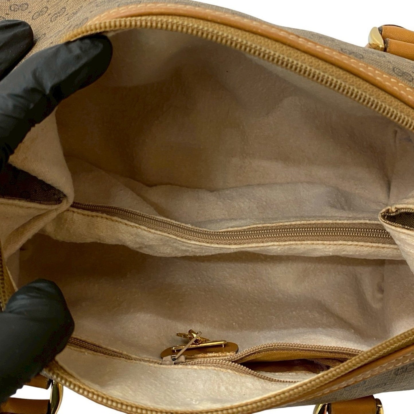 Gucci Brown Leather Pvc Boston Bag Handbag