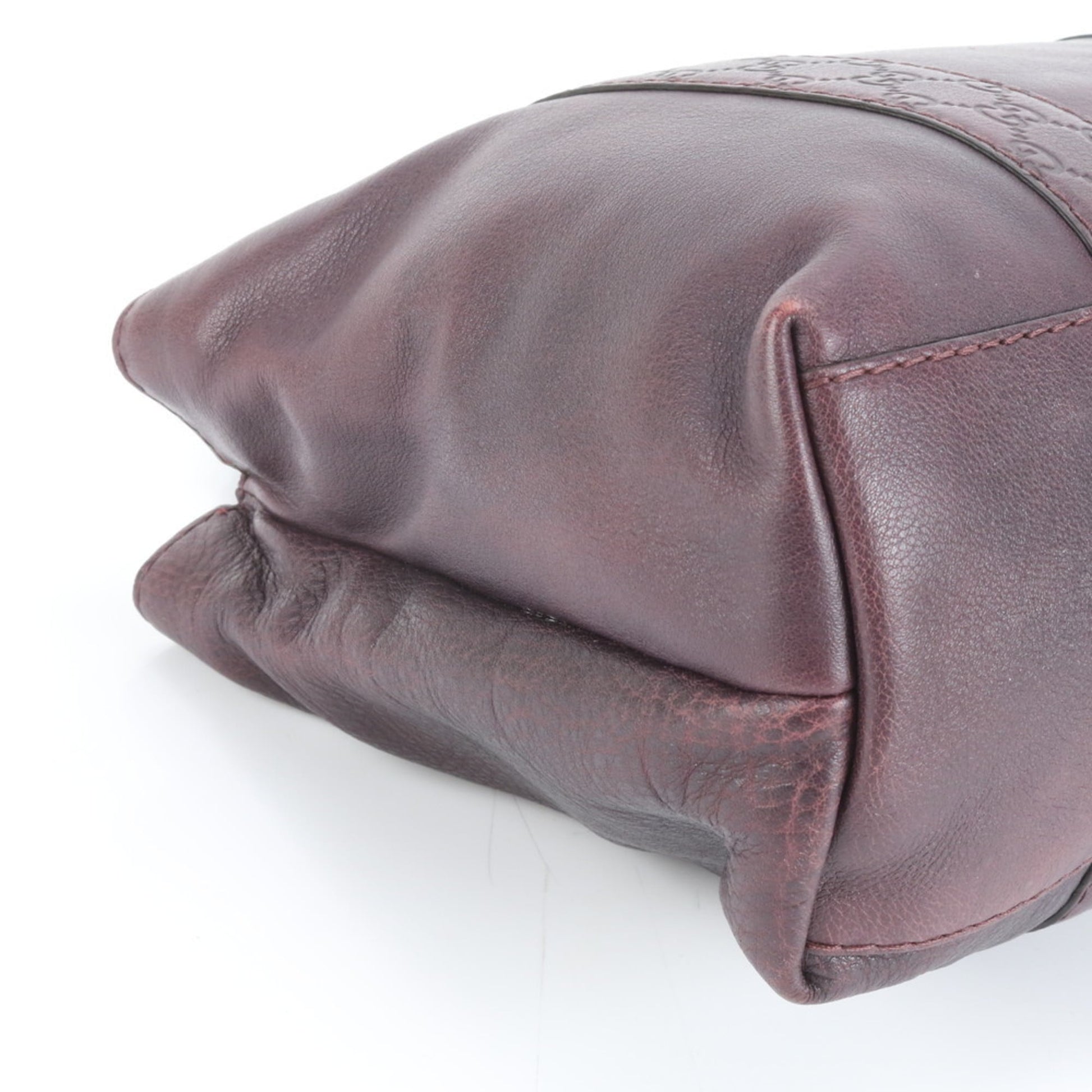 Gucci Purple Leather Tote Bag