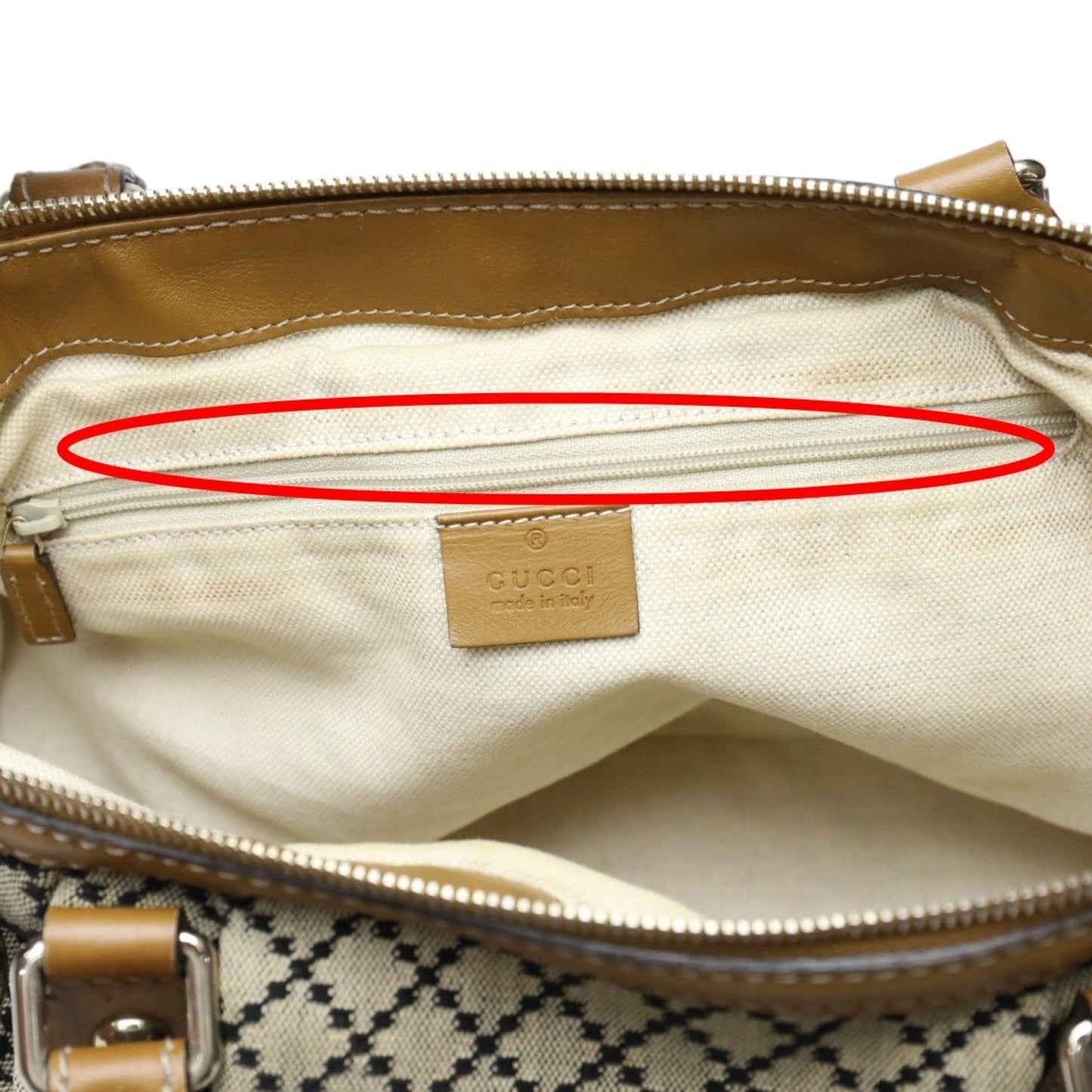 Gucci Beige Brown Canvas Shoulder Bag Tote Bag