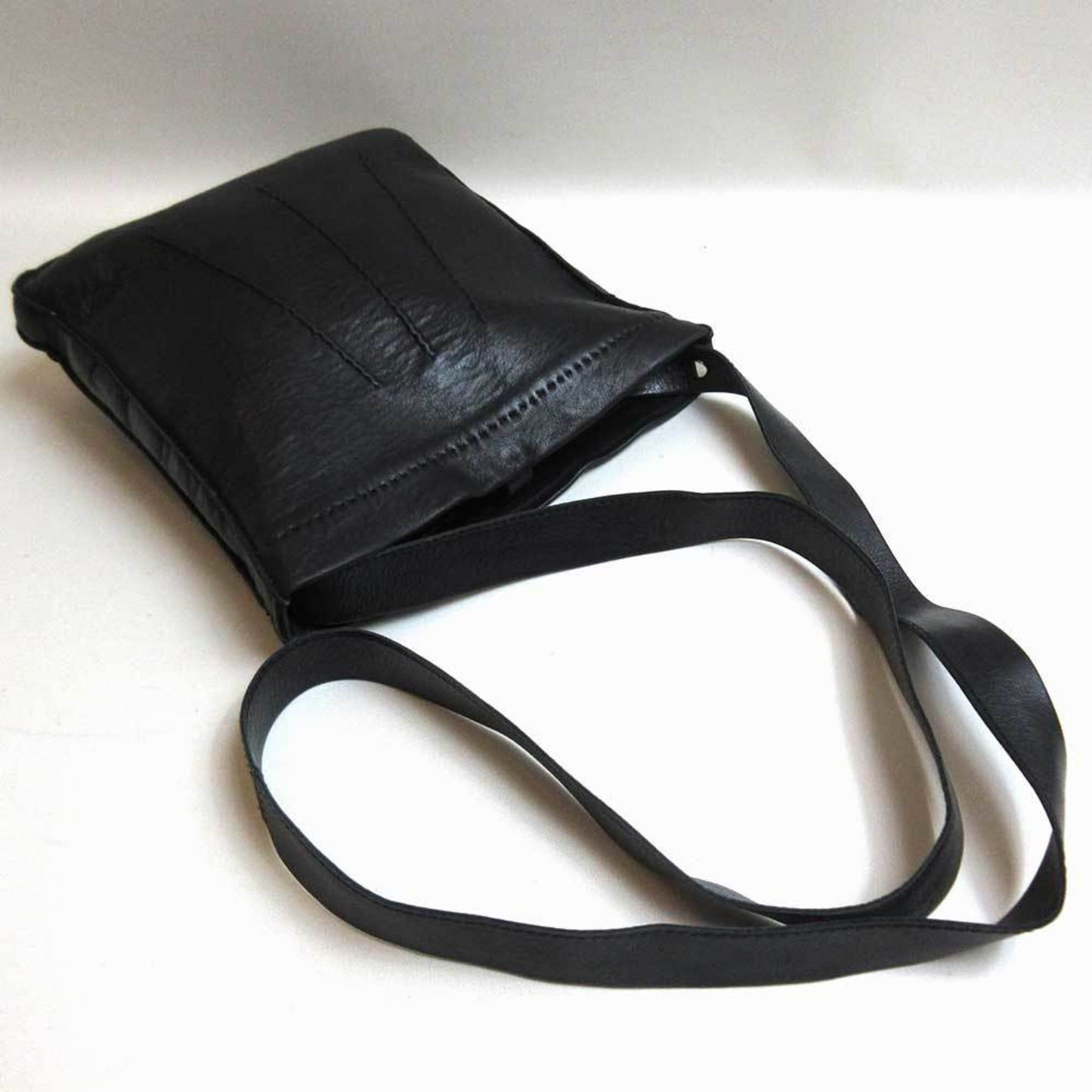 Hermes Toudou Pochette Shoulder Bag Leather Black