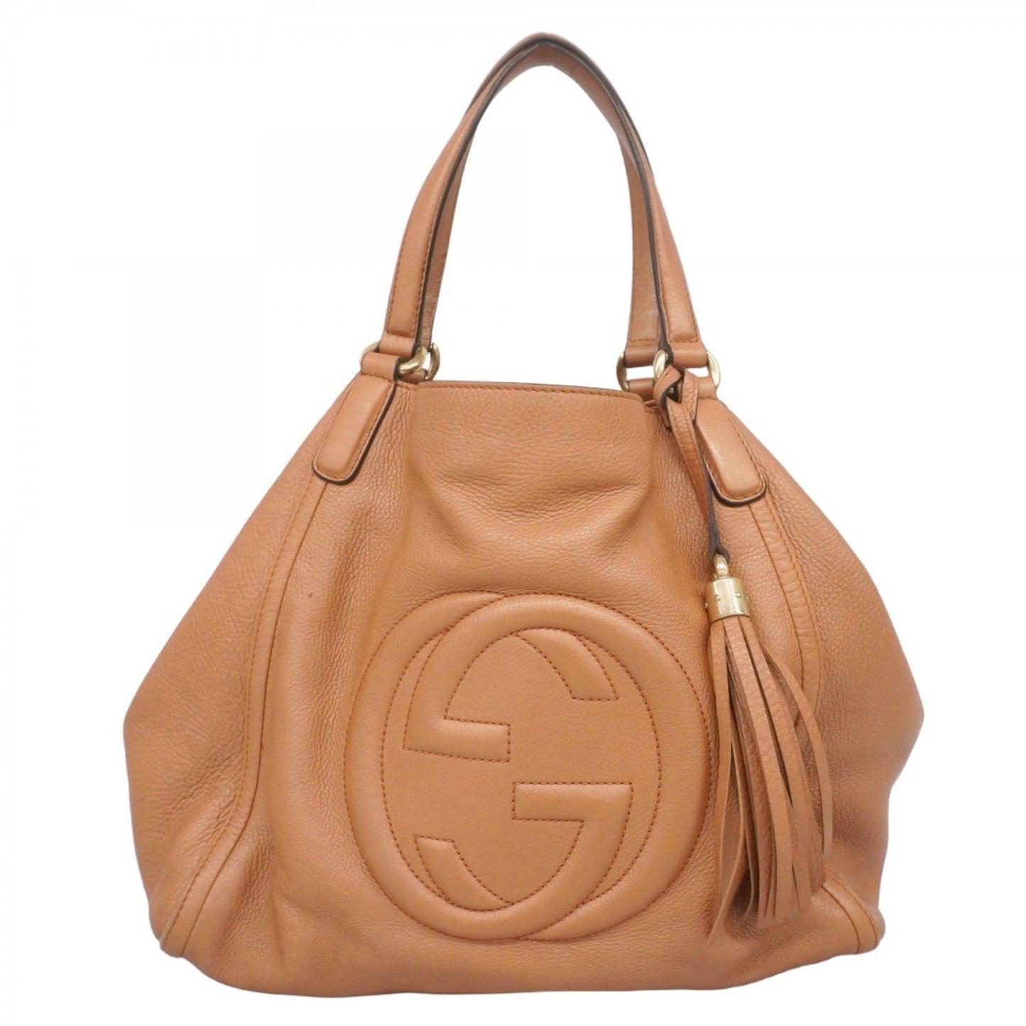 Gucci Orange Leather Tote Bag
