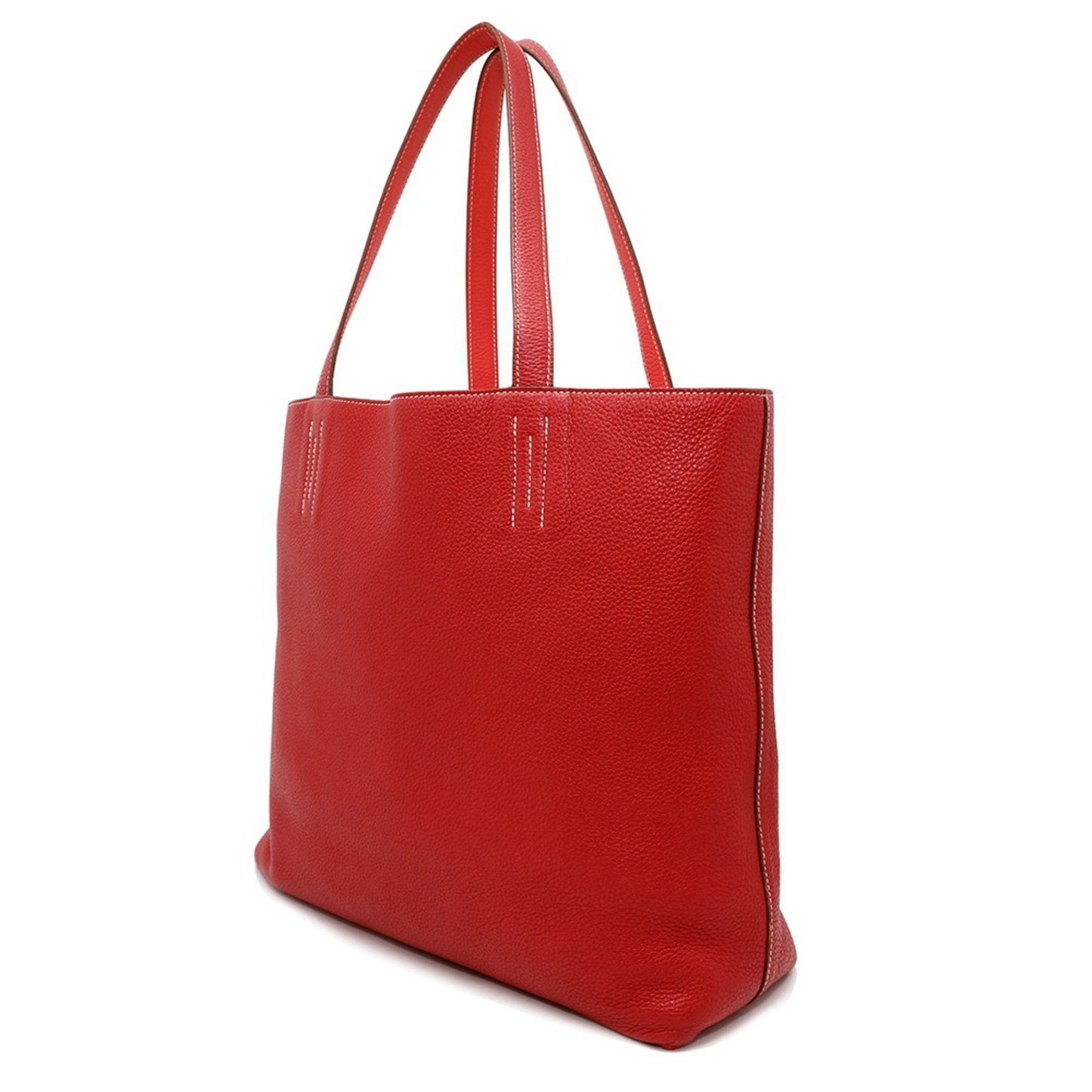 Hermes Bougainvillier Rouge Cas Ue Taurillon Clemence Tote Leather Tote Bag