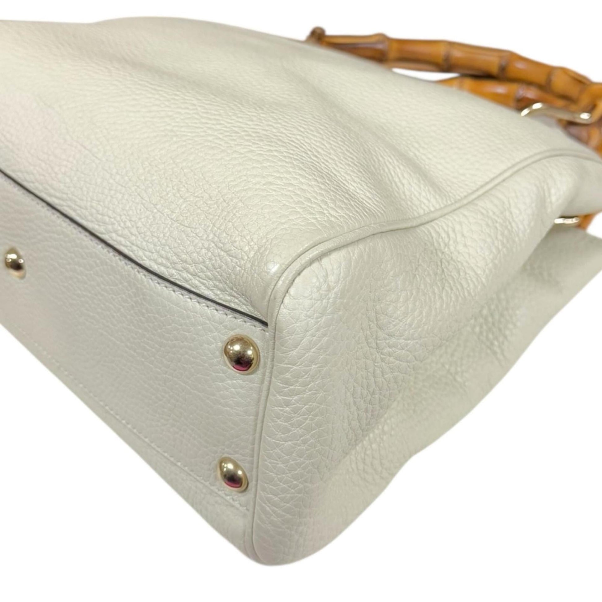 Gucci Ivory White Bamboo Shoulder Bag