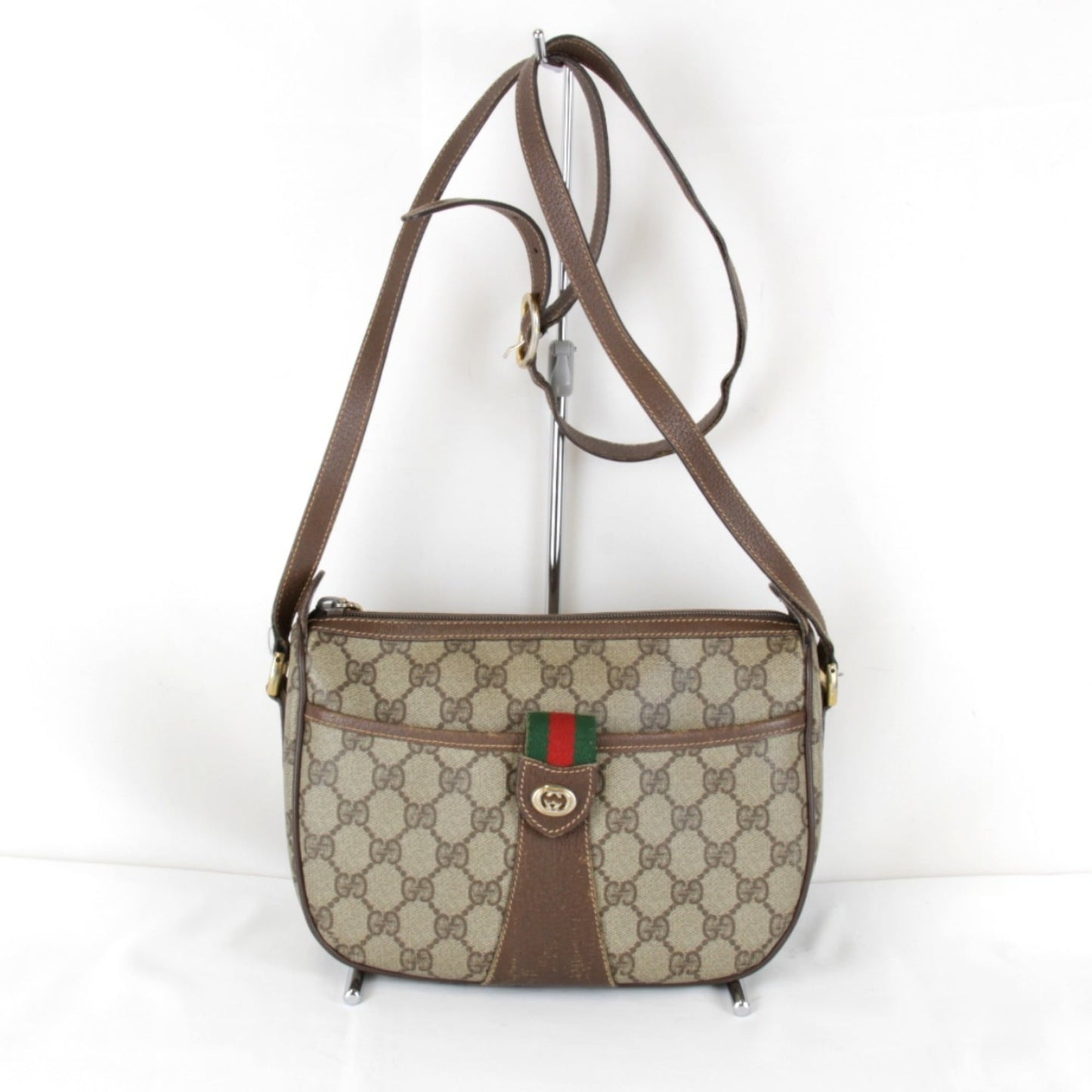Gucci Brown Gg Supreme Shoulder Bag