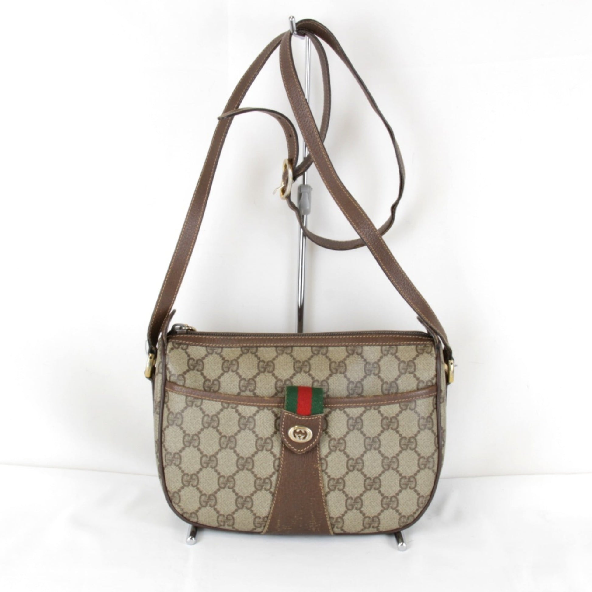 Gucci Brown Gg Supreme Shoulder Bag