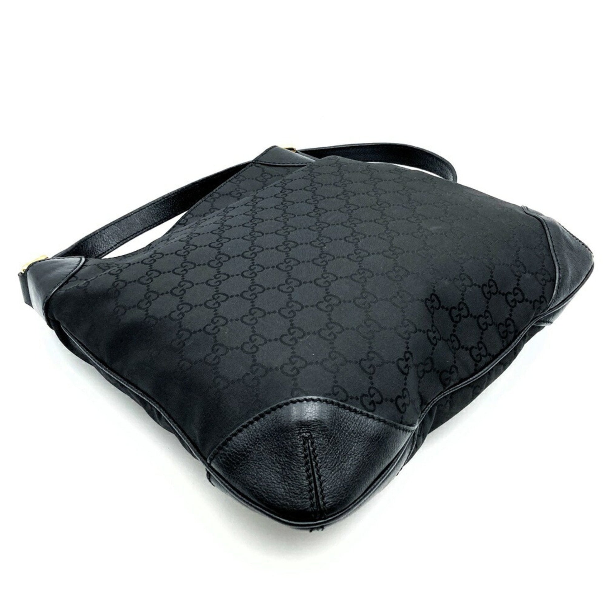 Gucci Black Nylon Leather Shoulder Bag