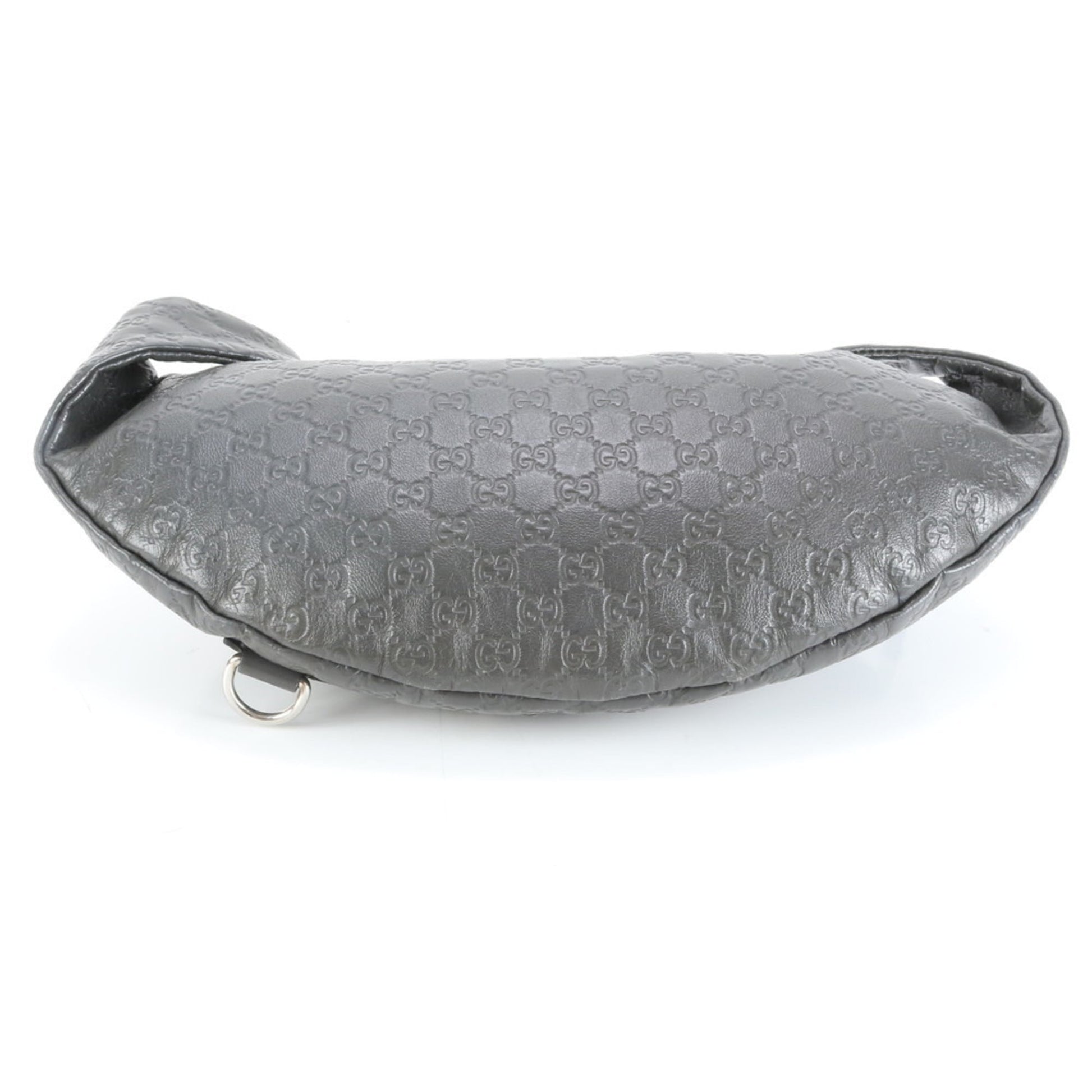 Gucci Dark Gray Leather Pouch Sling Bag