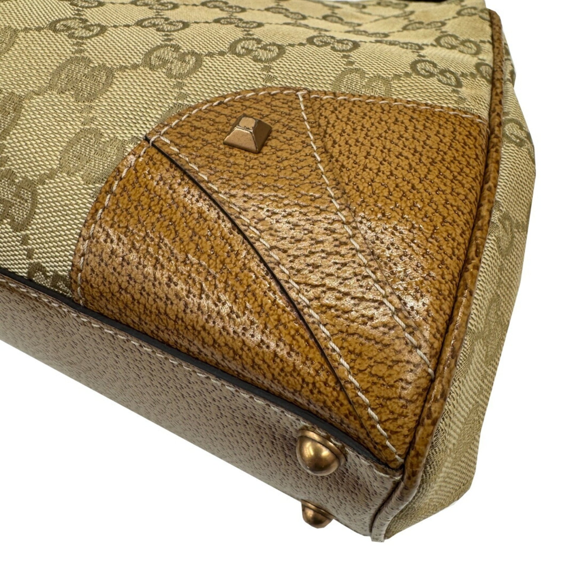 Gucci New Jackie Beige Gg Canvas Handbag