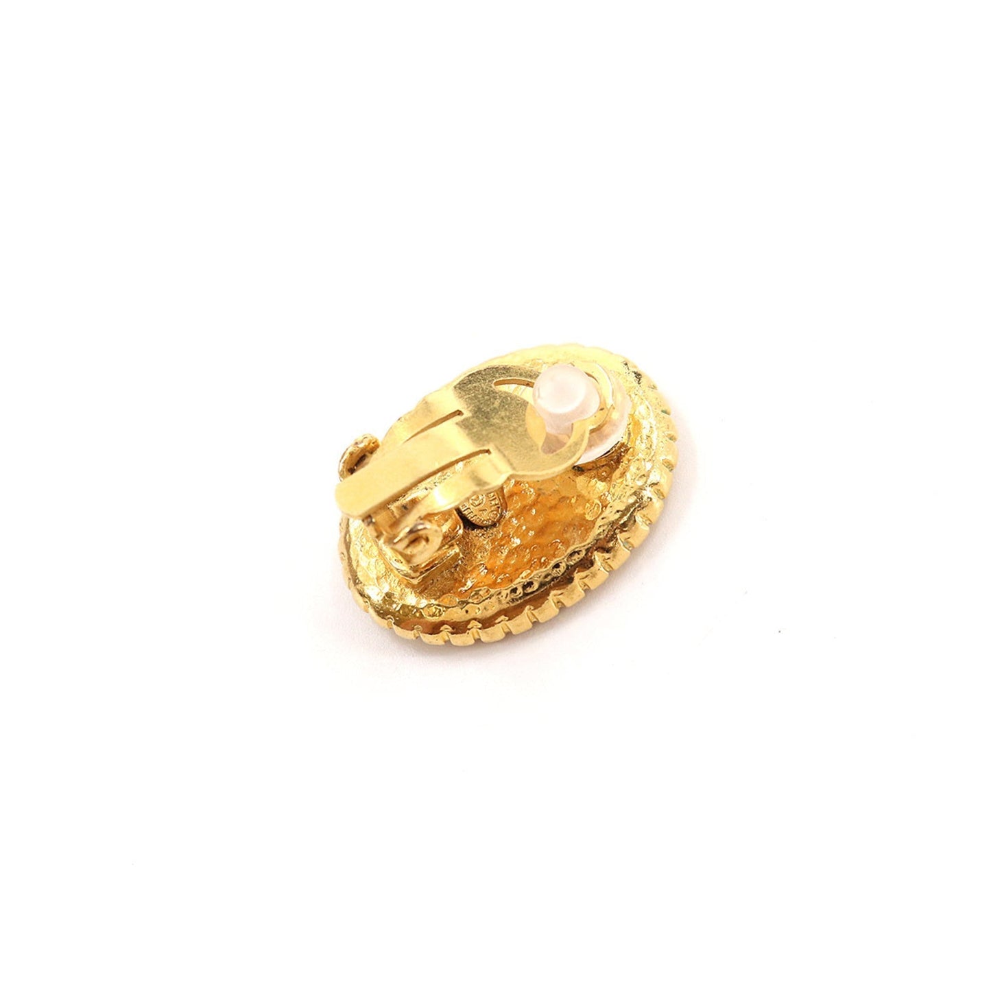 Chanel here mark earrings oval type gold 96A accessories   Earrings