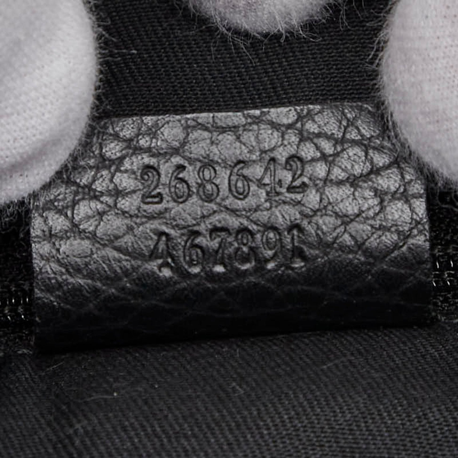 Gucci Black Canvas Leather Shoulder Bag