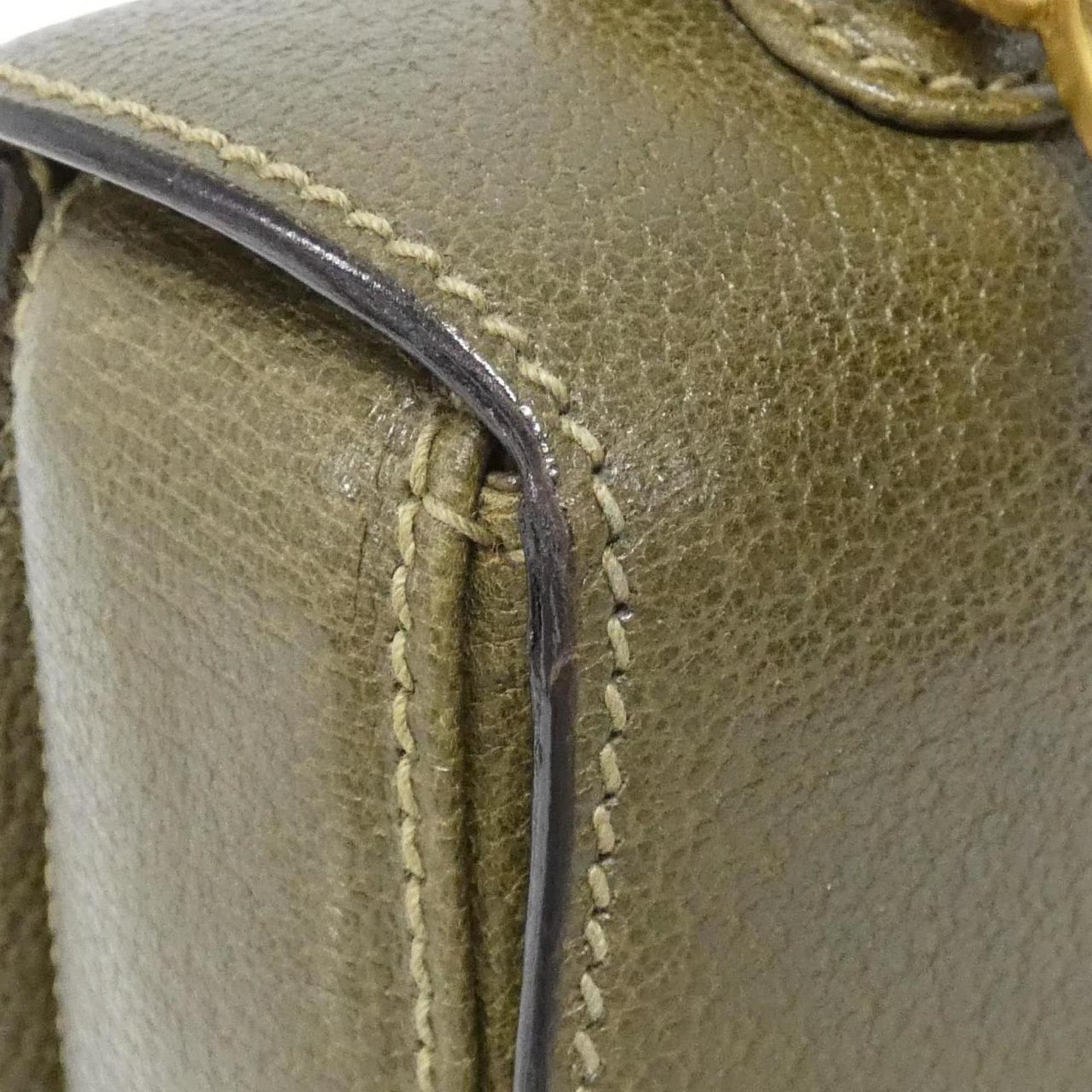 Gucci Khaki Leather Handbag
