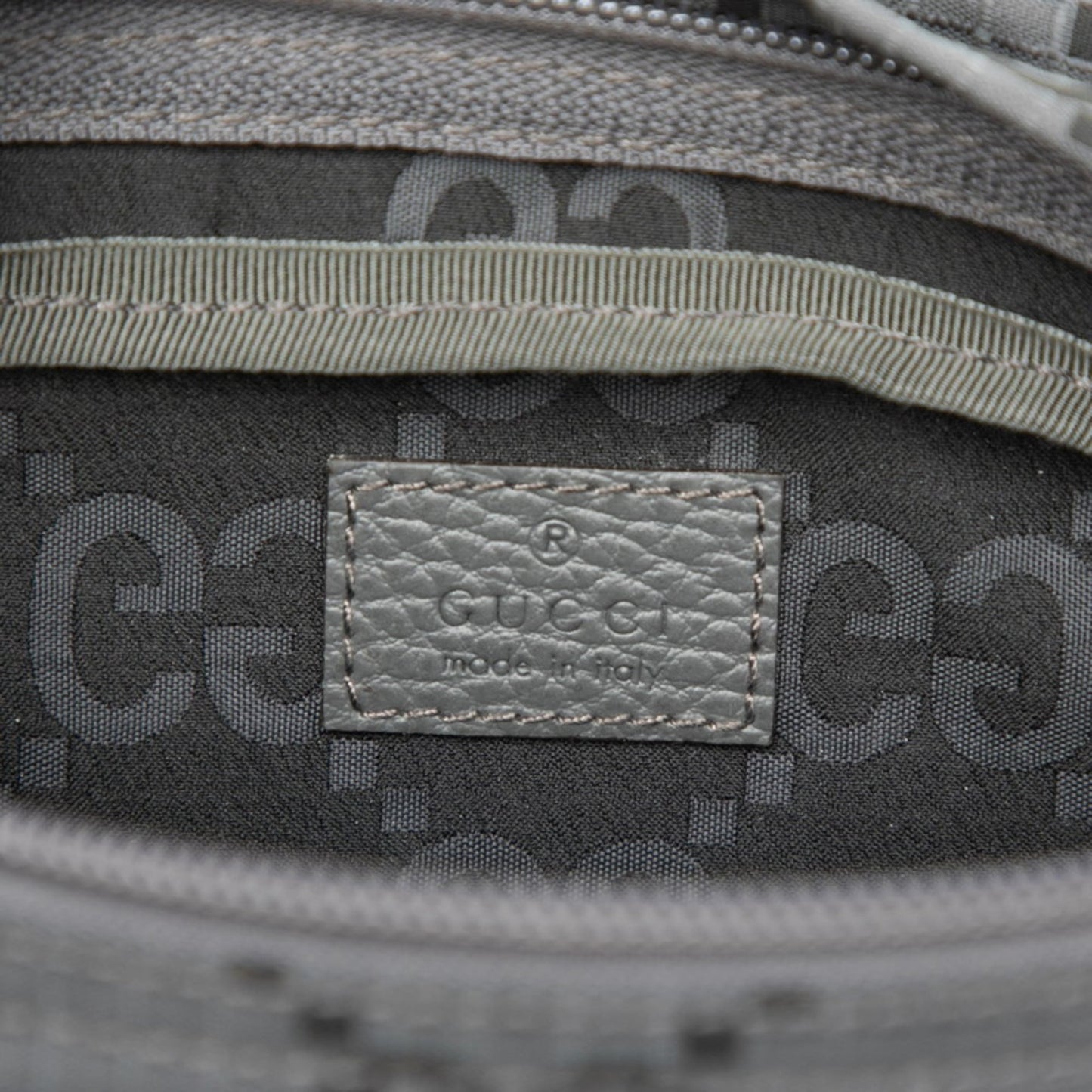 Gucci Gray Nylon Leather Fanny Pack