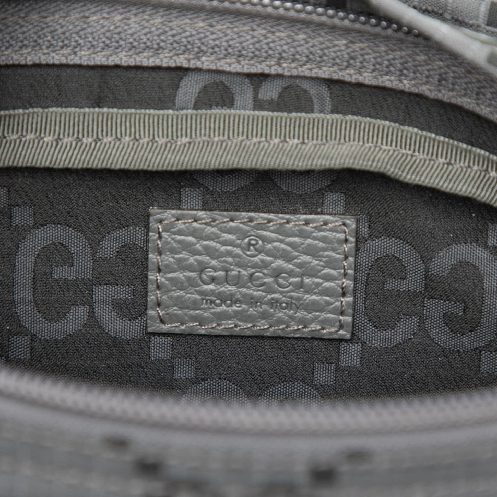 Gucci Gray Nylon Leather Fanny Pack