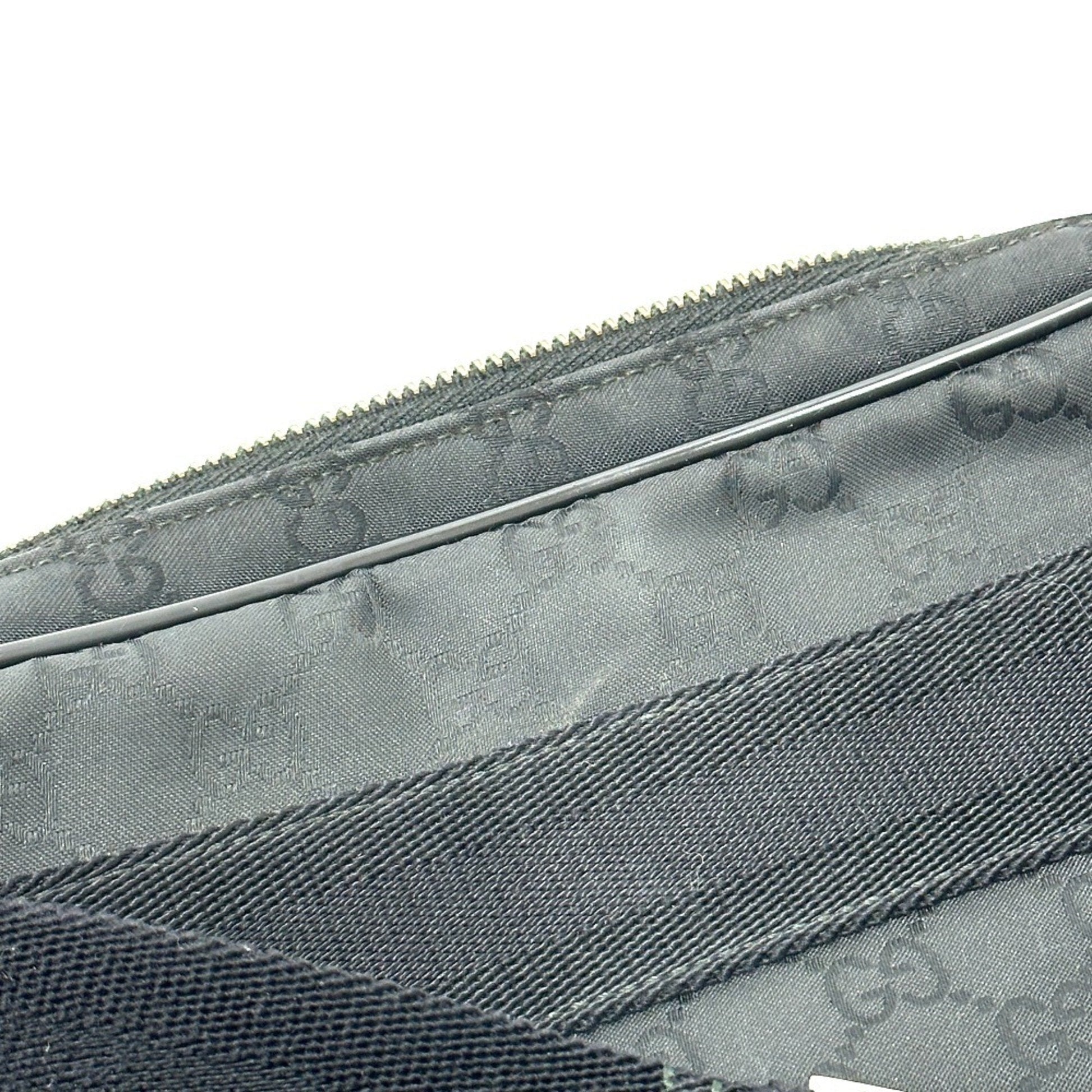 Gucci Black Nylon Leather Sling Bag