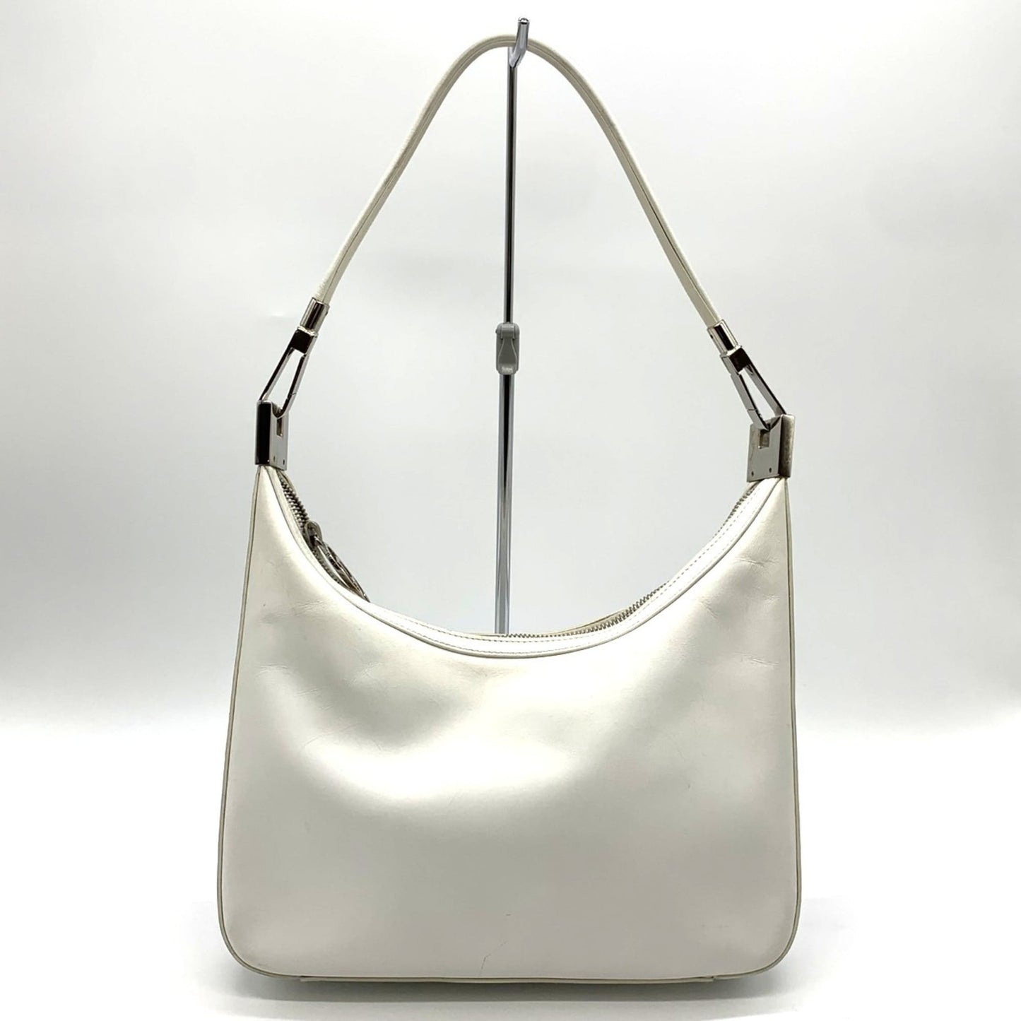 Gucci White Leather Shoulder Bag